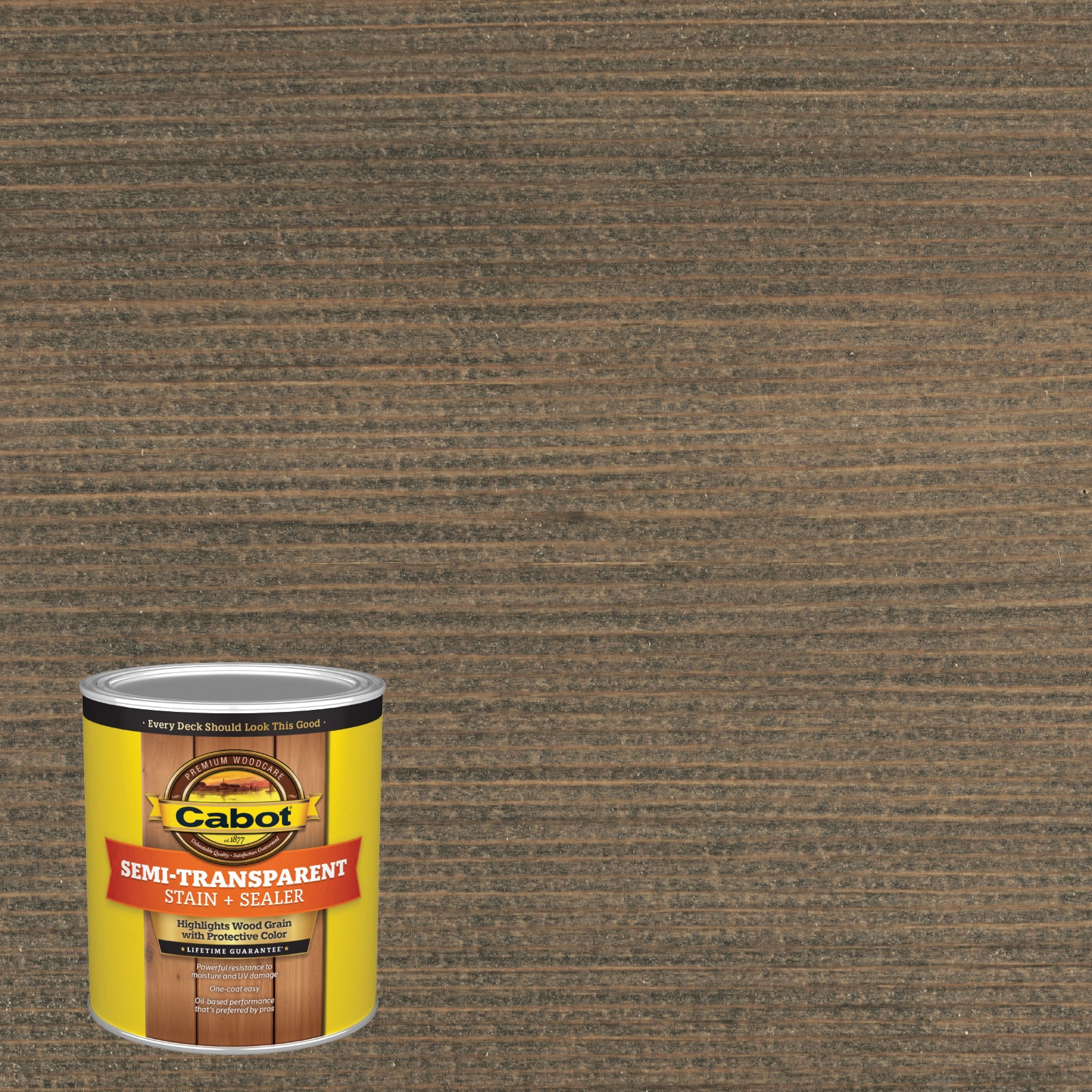 Cabot DARK SLATE-1028058 Dark Slate Semi-transparent Exterior Wood Stain and Sealer in One ( 1-quart )
