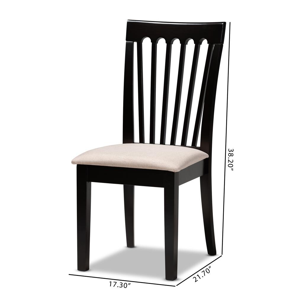 Espresso Brown and Sand Modern Comfort Wood Dining Chair Set