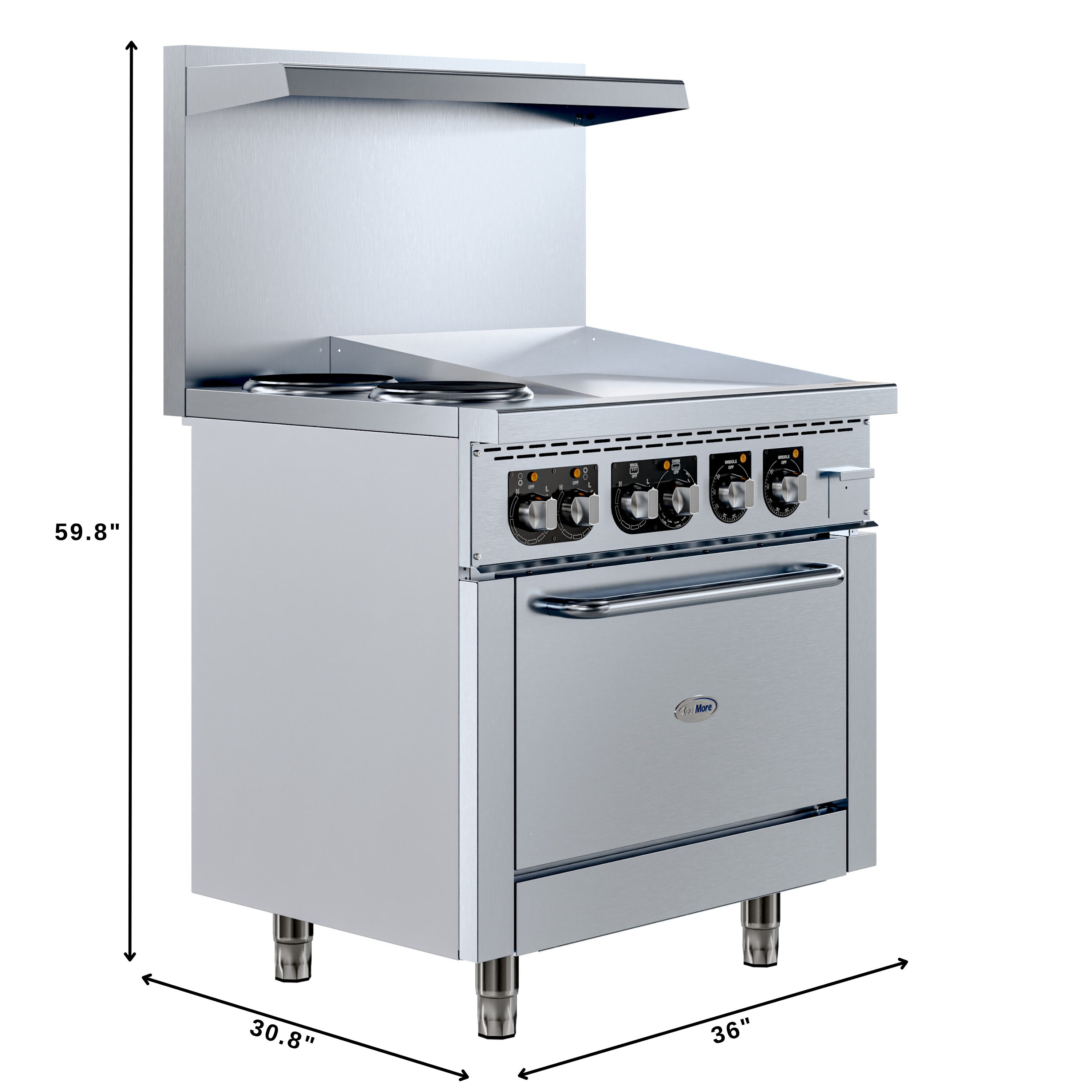 KoolMore LOW-KM-CRG242-E Freestanding-Electric-Ranges - View #2