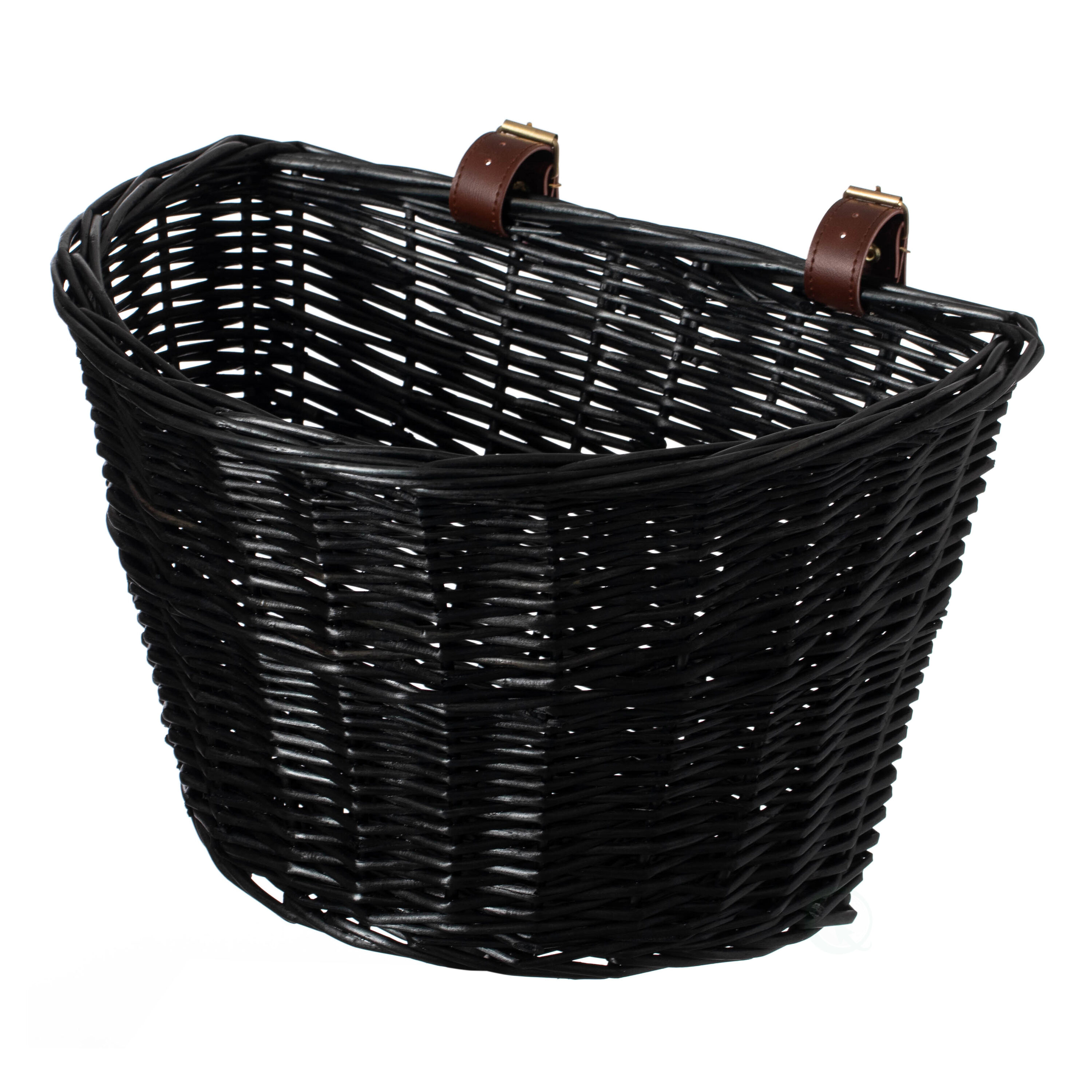 Wickerwise QI003420.B ( 15.75-in W x 9.75-in H x 11.75-in D ) Black Wicker Stackable Basket
