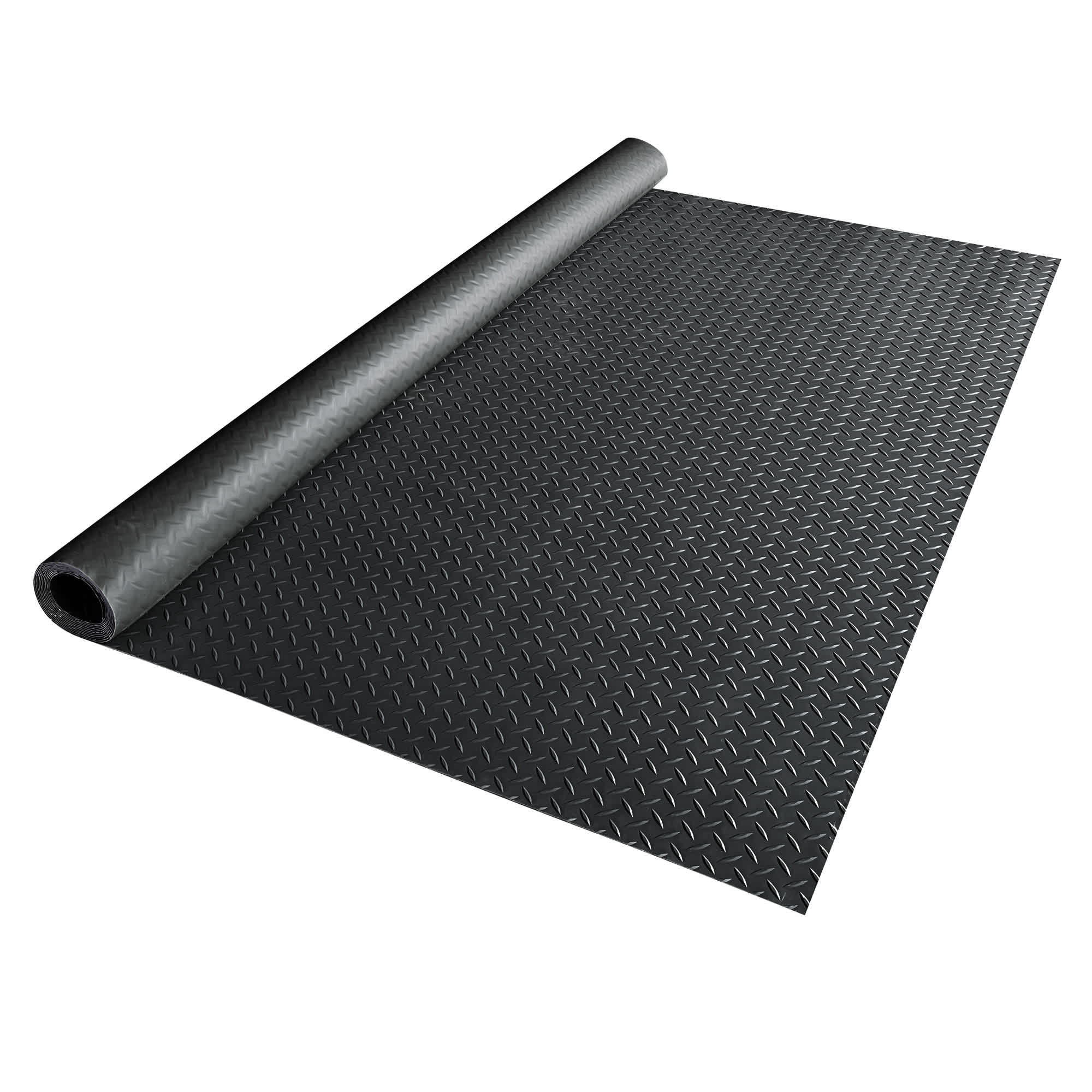 Yescom 33GFM001-13-06-LO Garage Floor Mat Roll Diamond Car Parking Protect Cover Trailer PVC 13x5 Ft for Under Car Boats Workshop