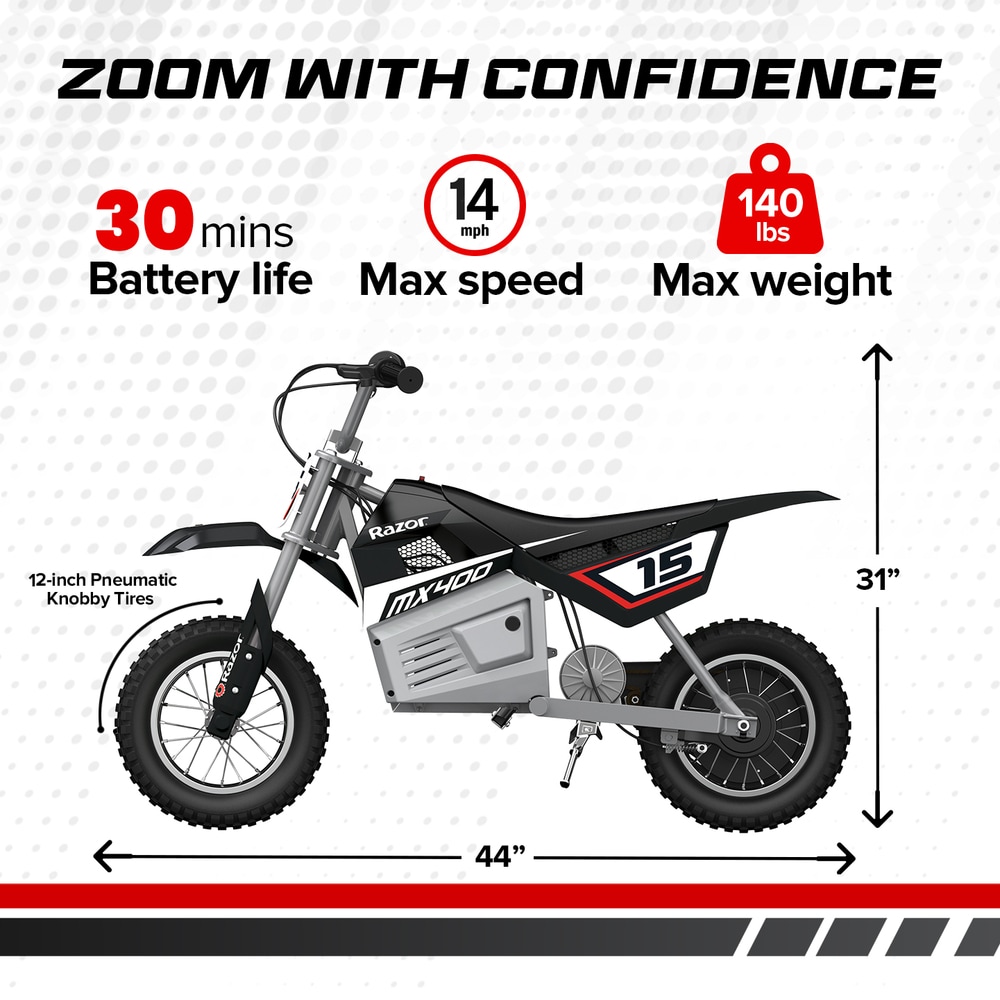 Electric dirt bike battery life on sale