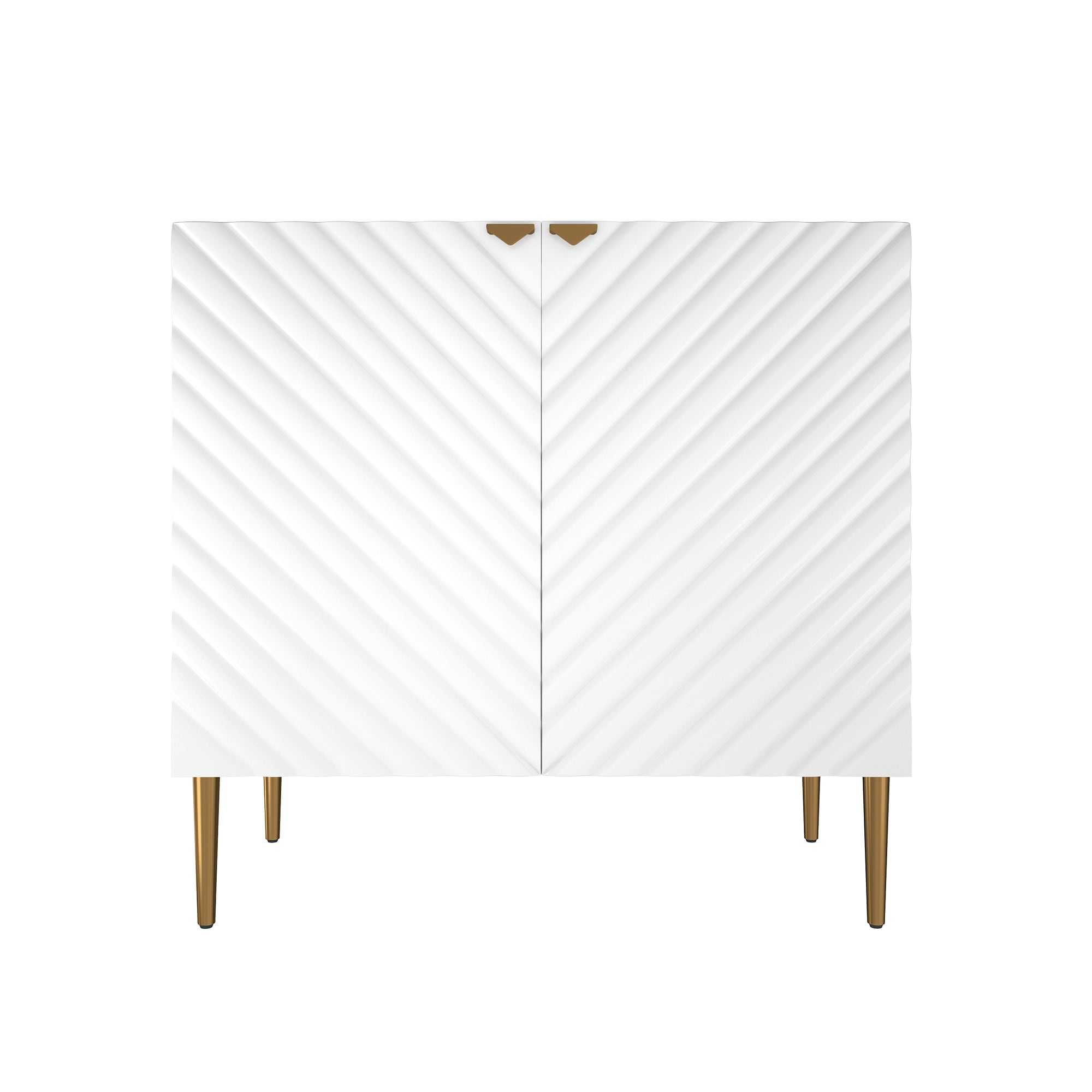 GZMR GZJH-062-WH 15.75-in W 2-Door White Accent Cabinet