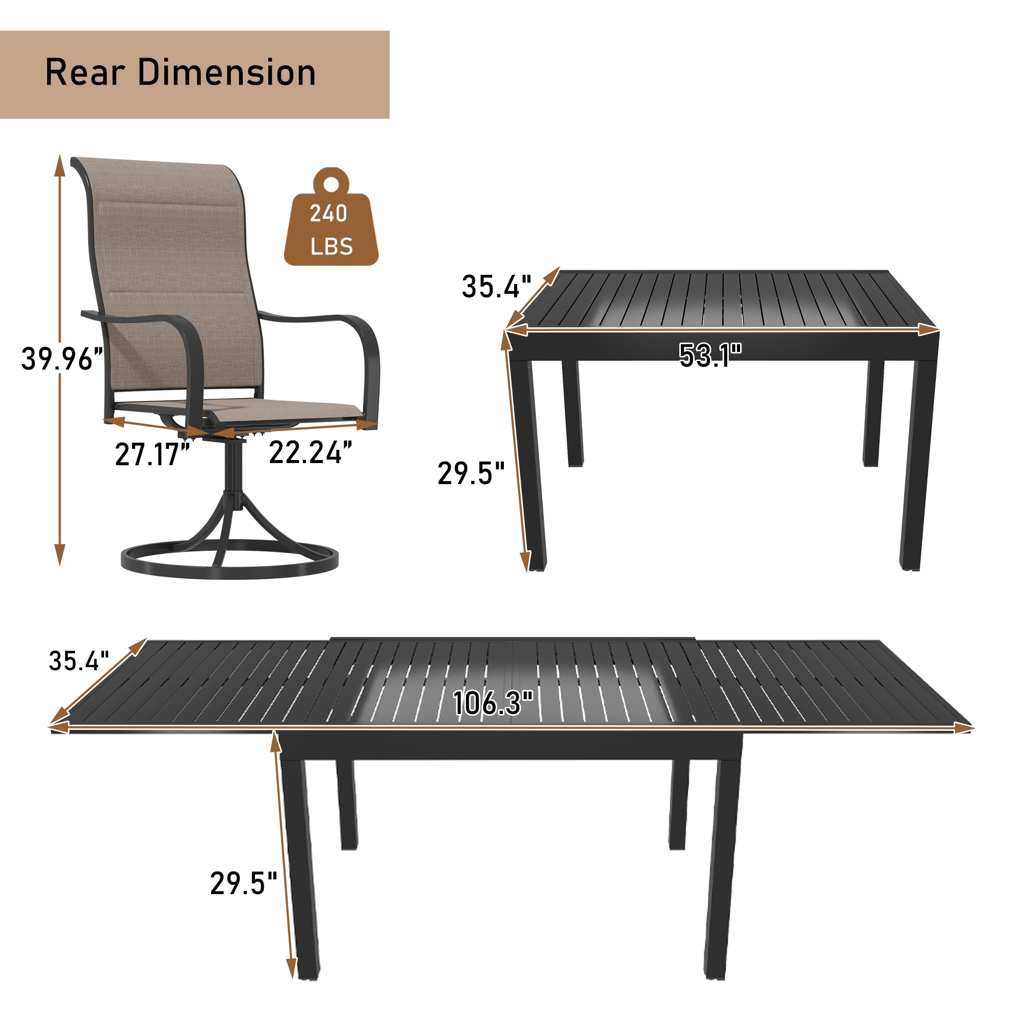 CASAINC CAC5020T59A Patio-Dining-Sets - View #9