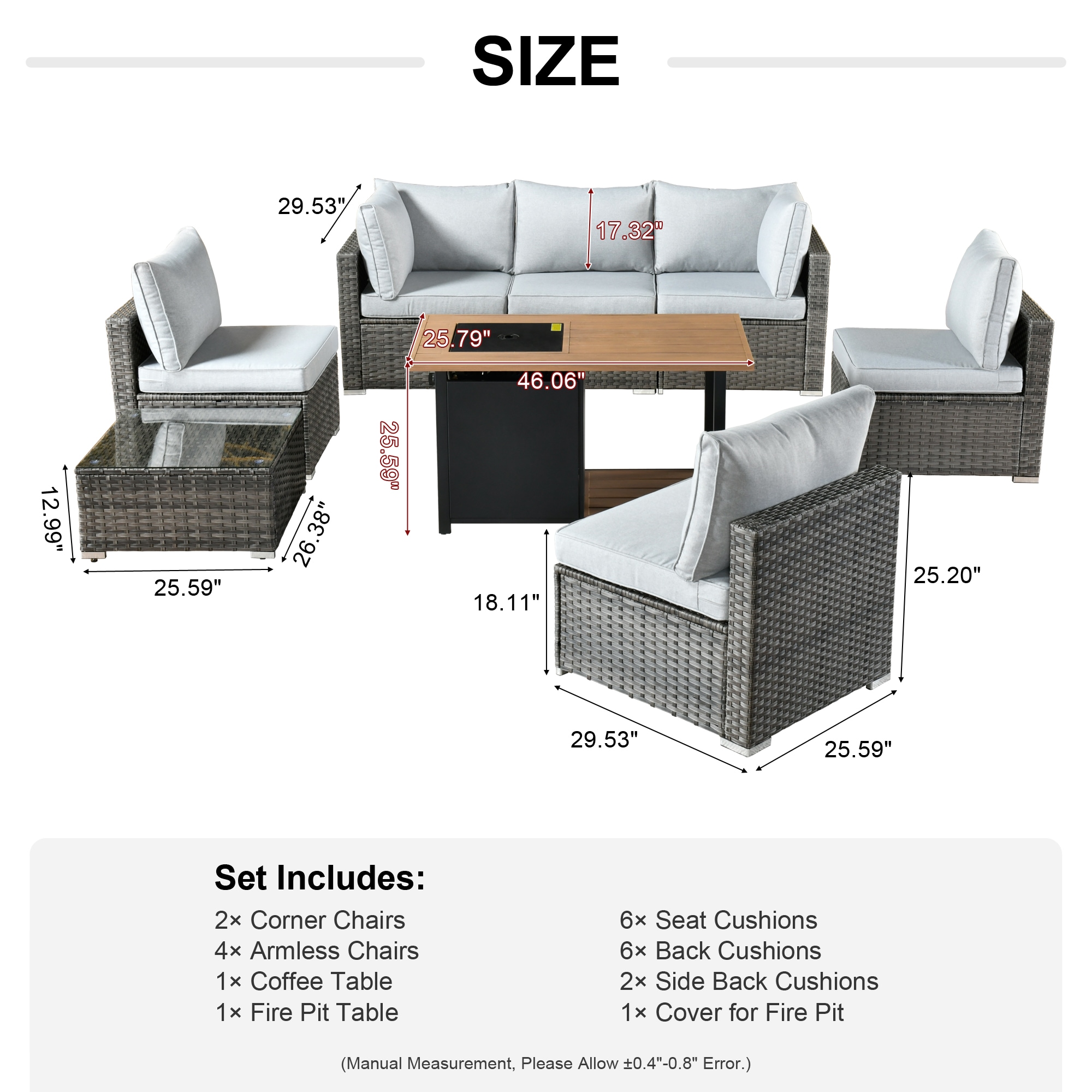 weaxty DCFP81RRS408 Patio-Conversation-Sets - View #7