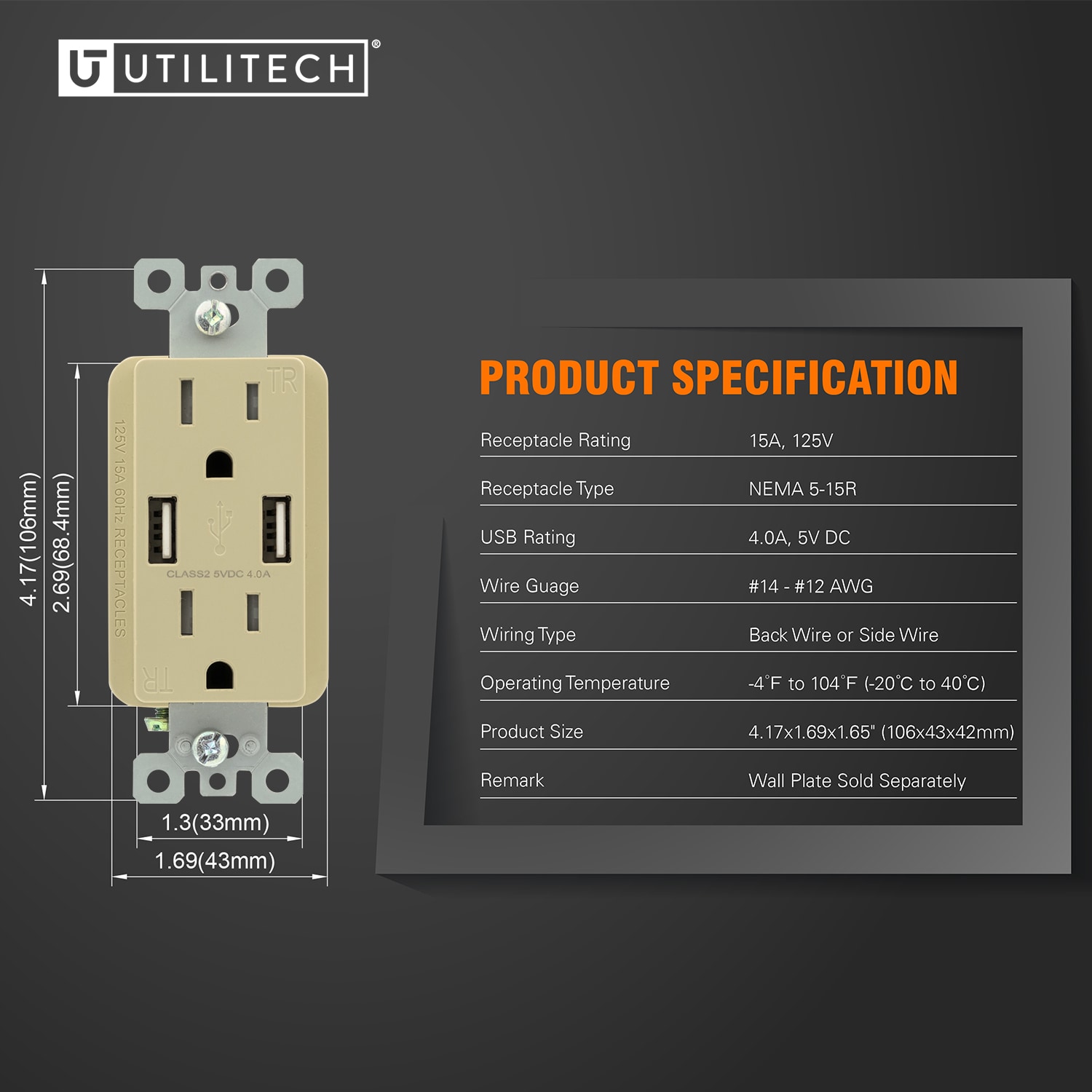 Utilitech R1615D40-IV2 receptacles - View #6