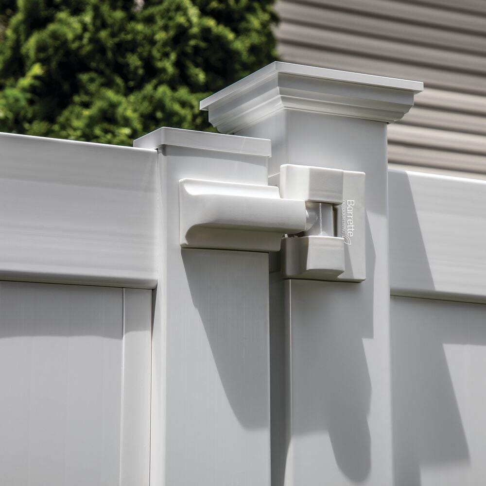 White Heavy-Duty Self-Closing Wrap Gate Hinge