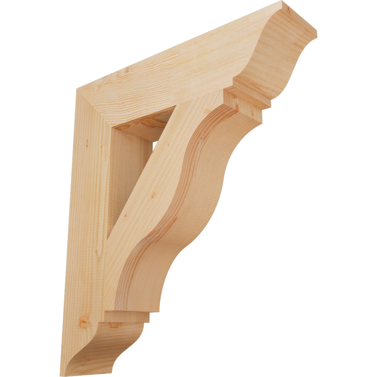 Ekena Millwork BKT06X26X30FST01SDF Funston traditional smooth 5-1/2-in x 26-in x 30-in Douglas fir Brown Wood Standard bracket