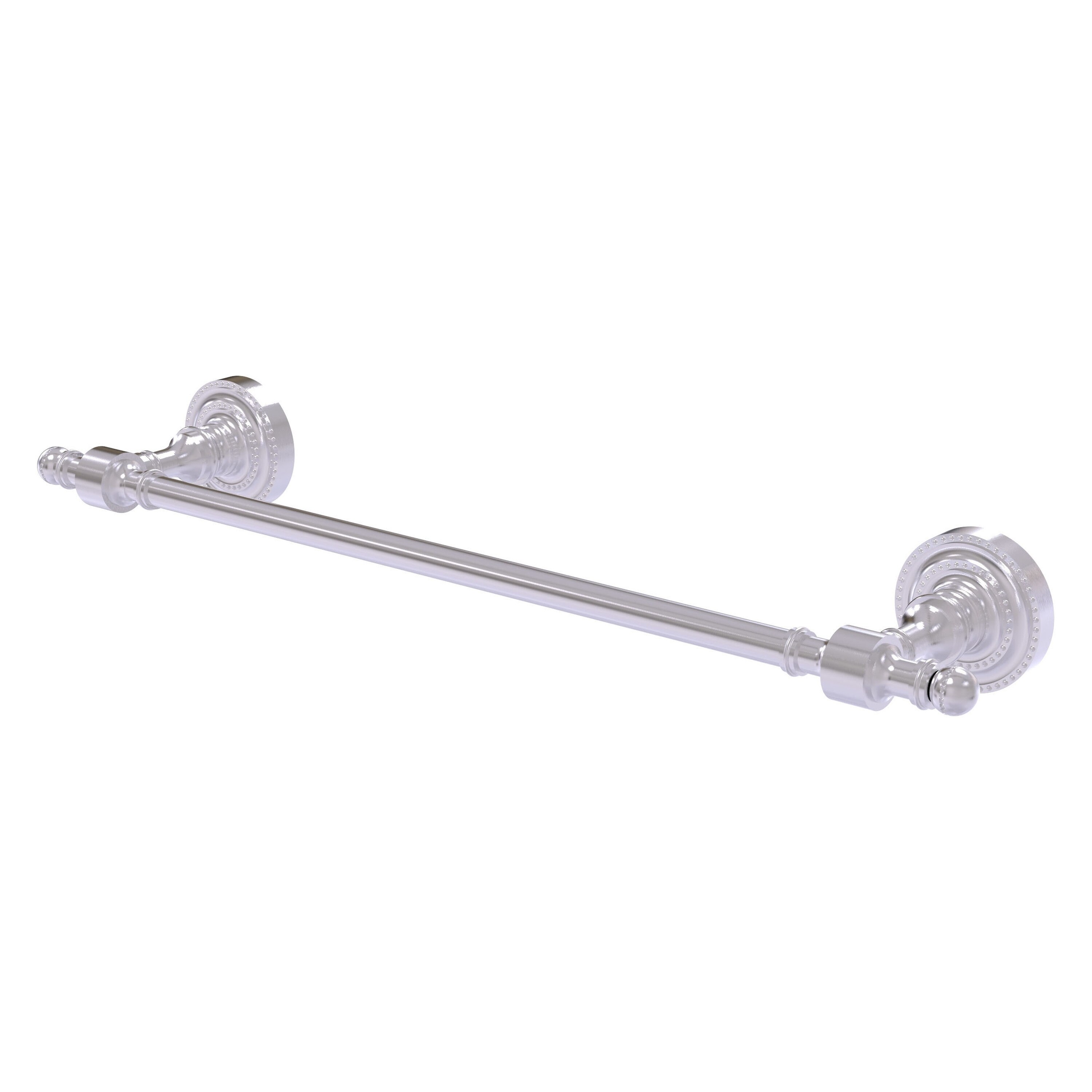 Allied Brass RD-31/18-SCH Retro Dot 18-in Satin Chrome Wall mount Single Towel Bar