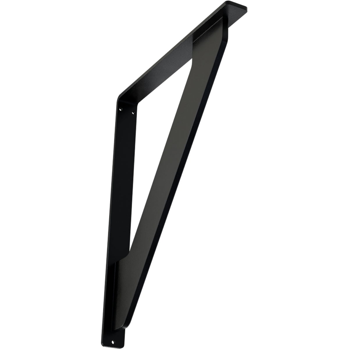 Ekena Millwork BKTM01X12X15STR Traditional 12-in x 1.5-in x 15-in Black Wrought iron Countertop support bracket