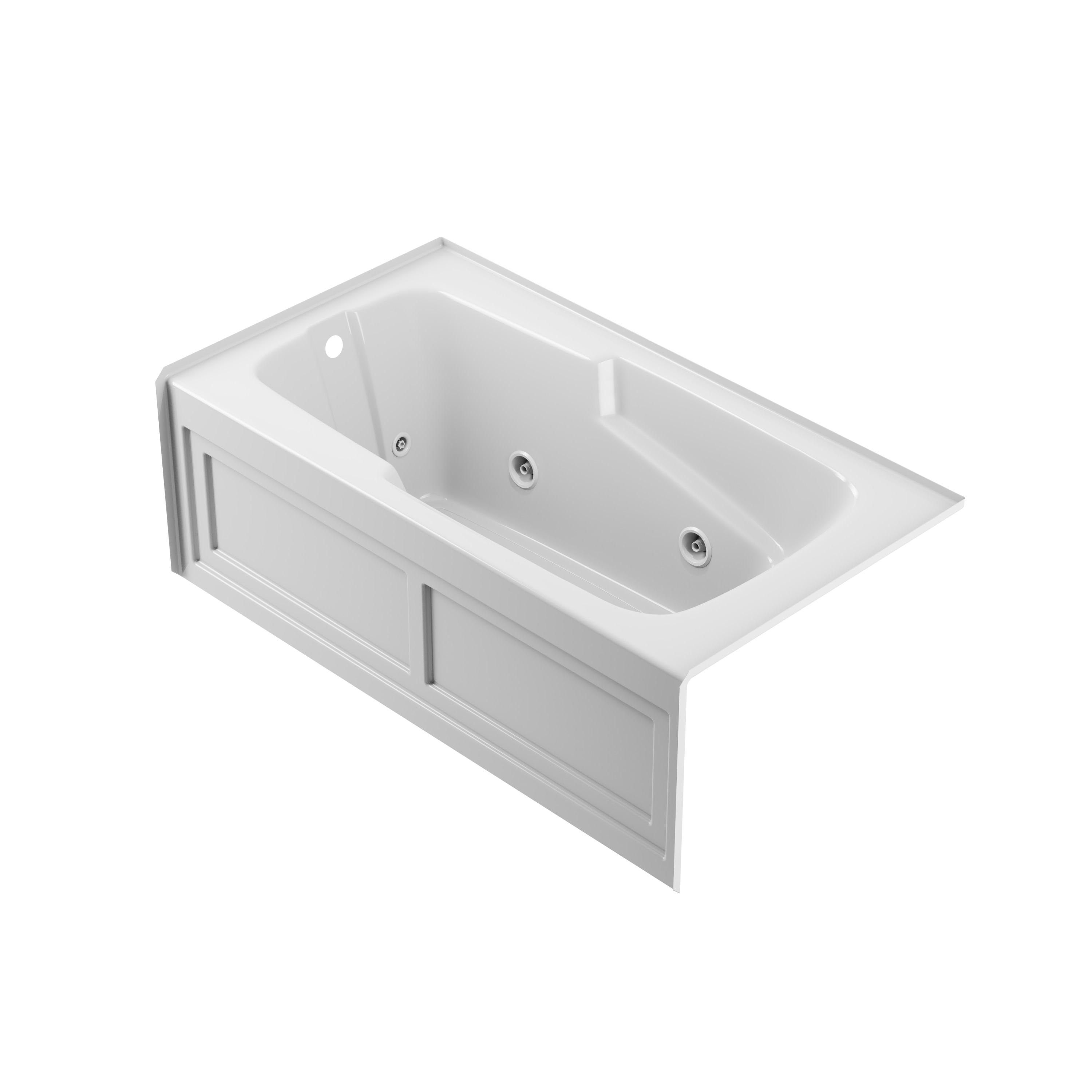 American Standard Evolution 32-in x 60-in White Acrylic Hourglass Alcove  Whirlpool Tub (Right Drain) in the Bathtubs department at