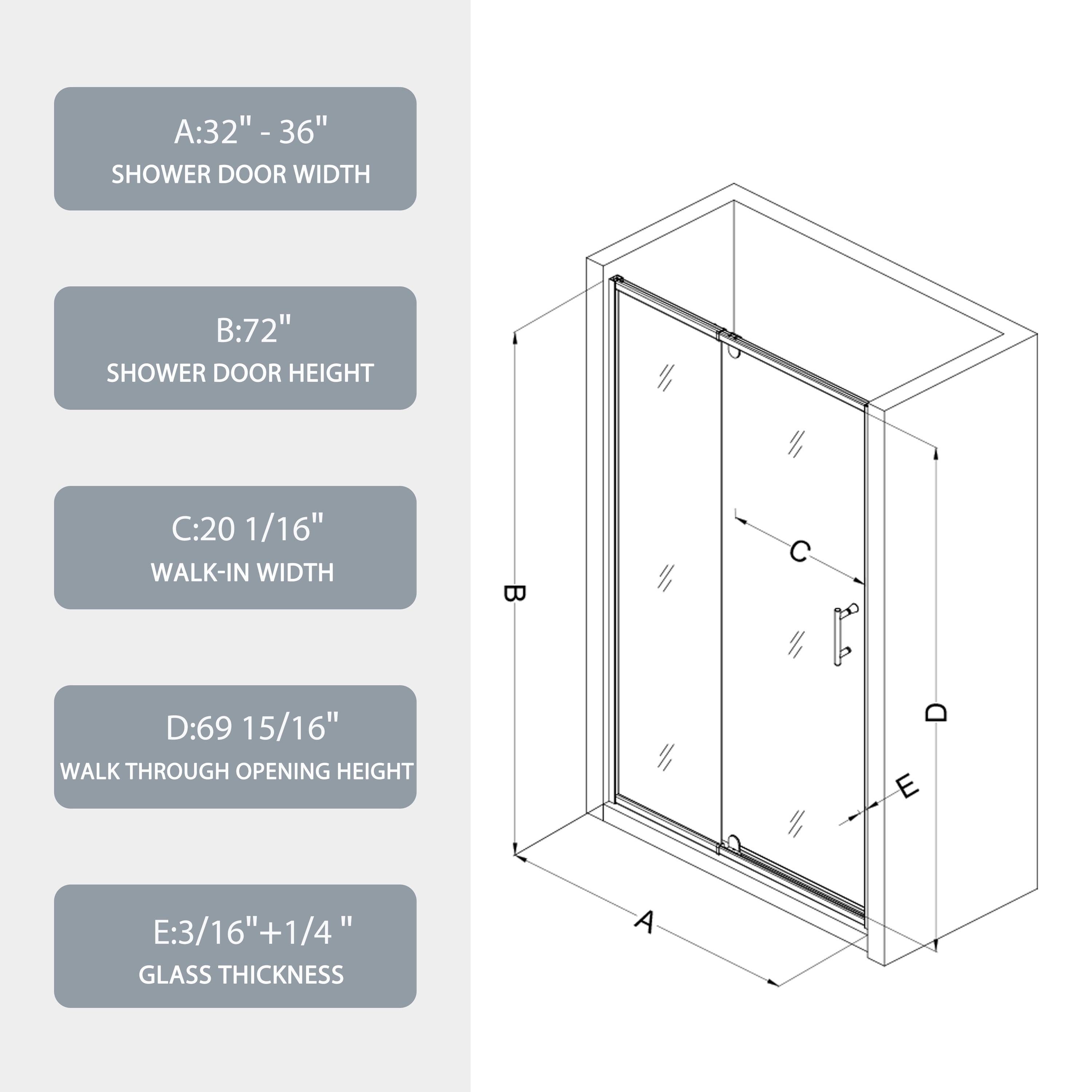 AAZJ JPS-W2122P199035 Shower-Doors - View #3