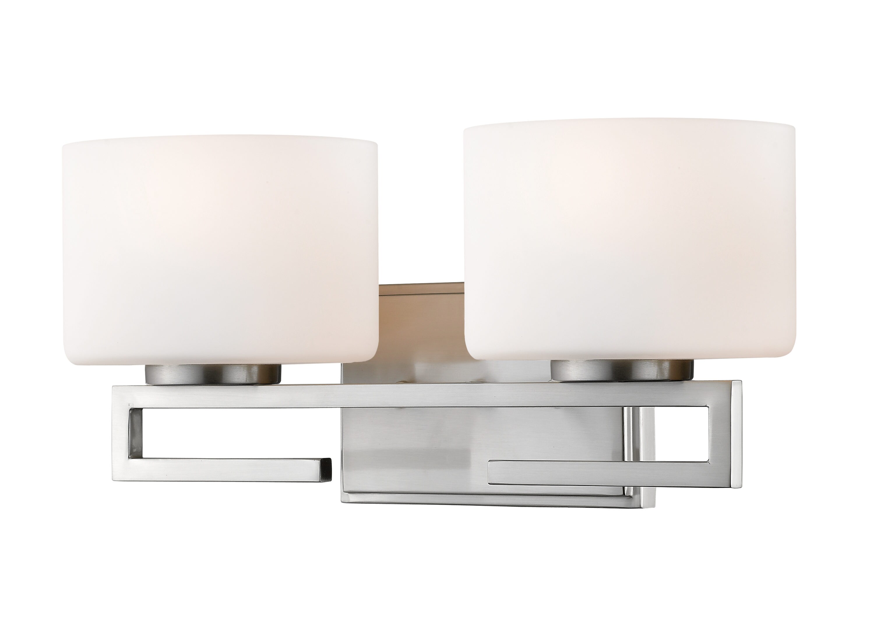 Z-Lite 335-2V-BN-LED Privet 16-in 2-Light Brushed Nickel LED Transitional Vanity Light