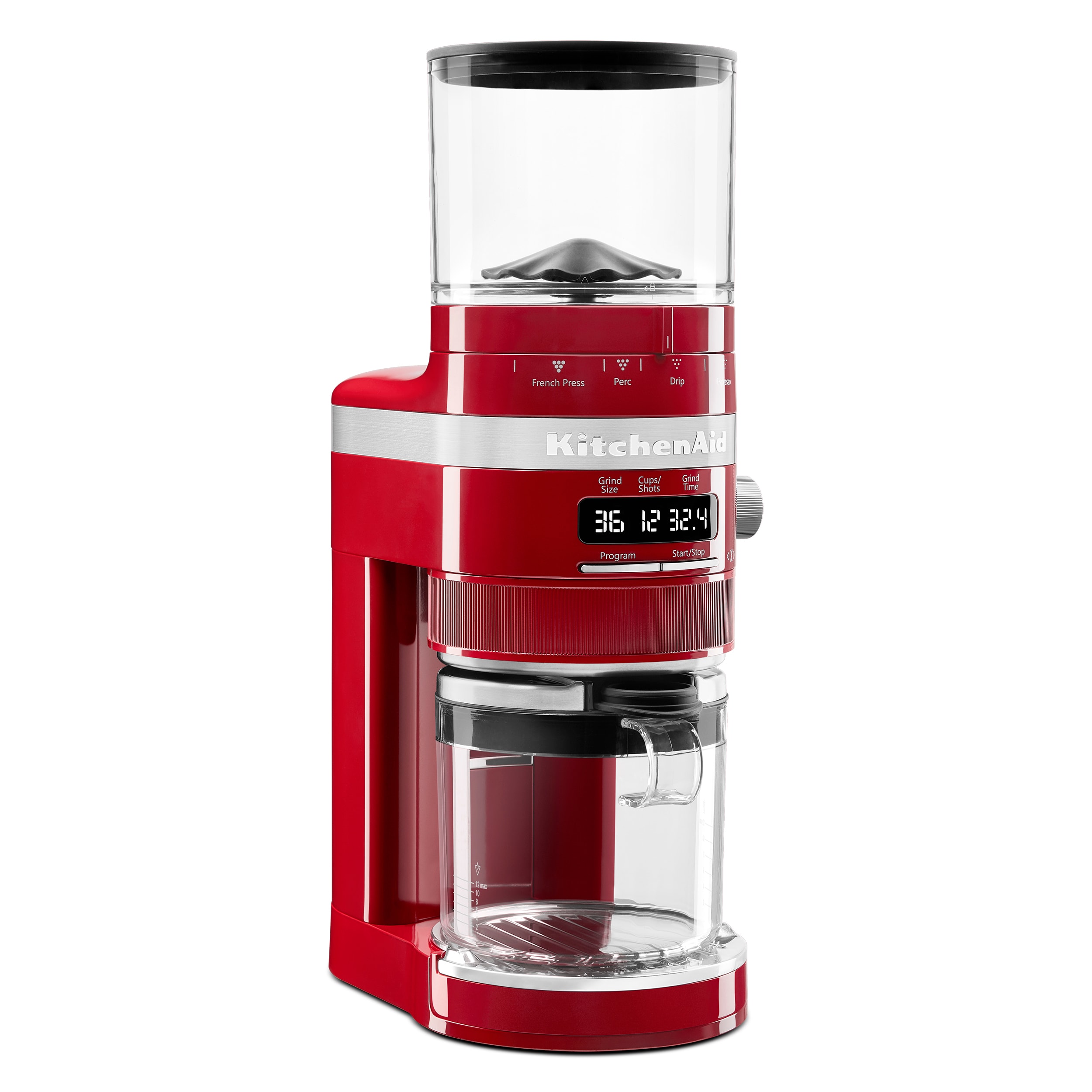  bodum Bistro Burr Coffee Grinder, 12-Inch, Red : Home & Kitchen