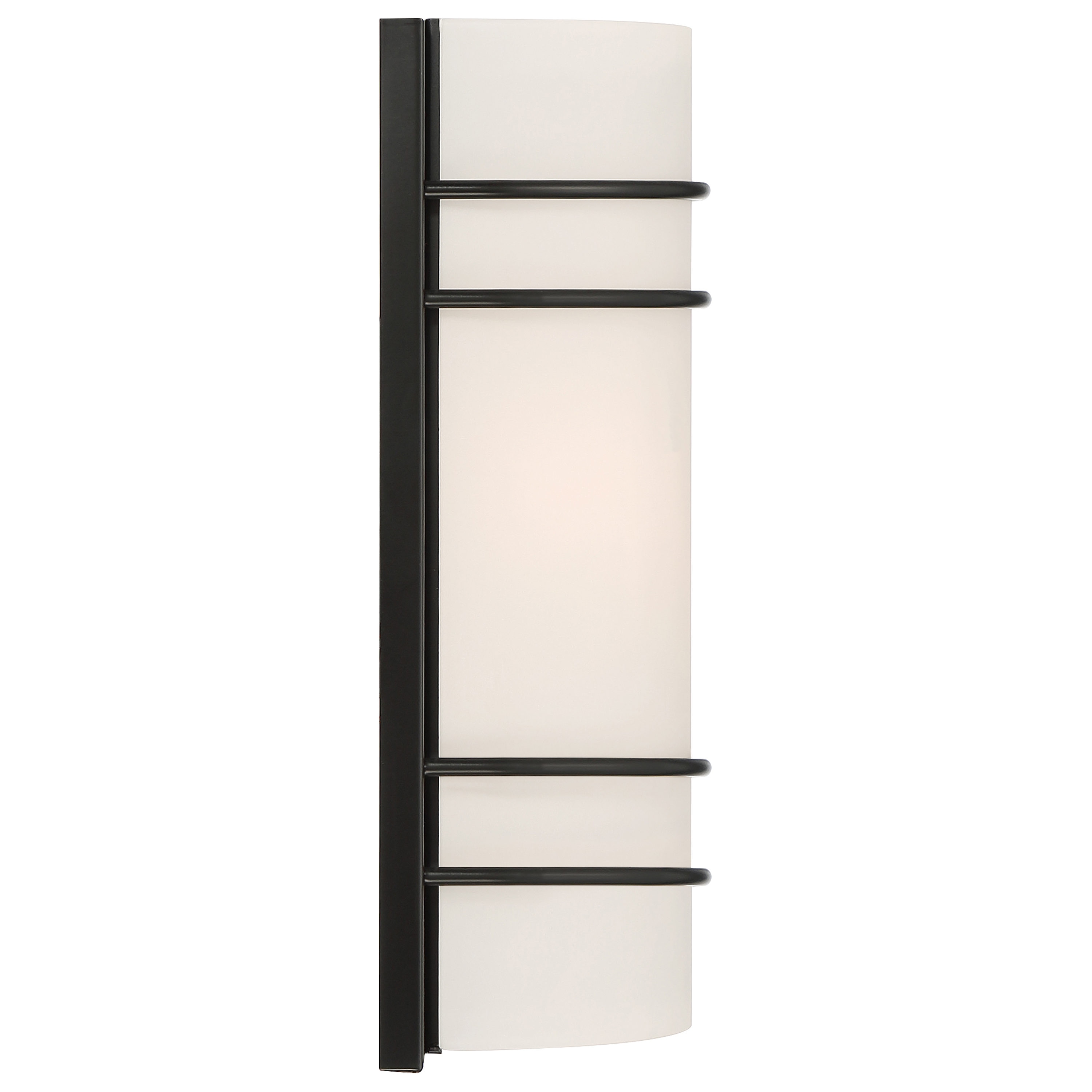 Matte Black Outdoor Dimmable Cylinder LED Wall Sconce