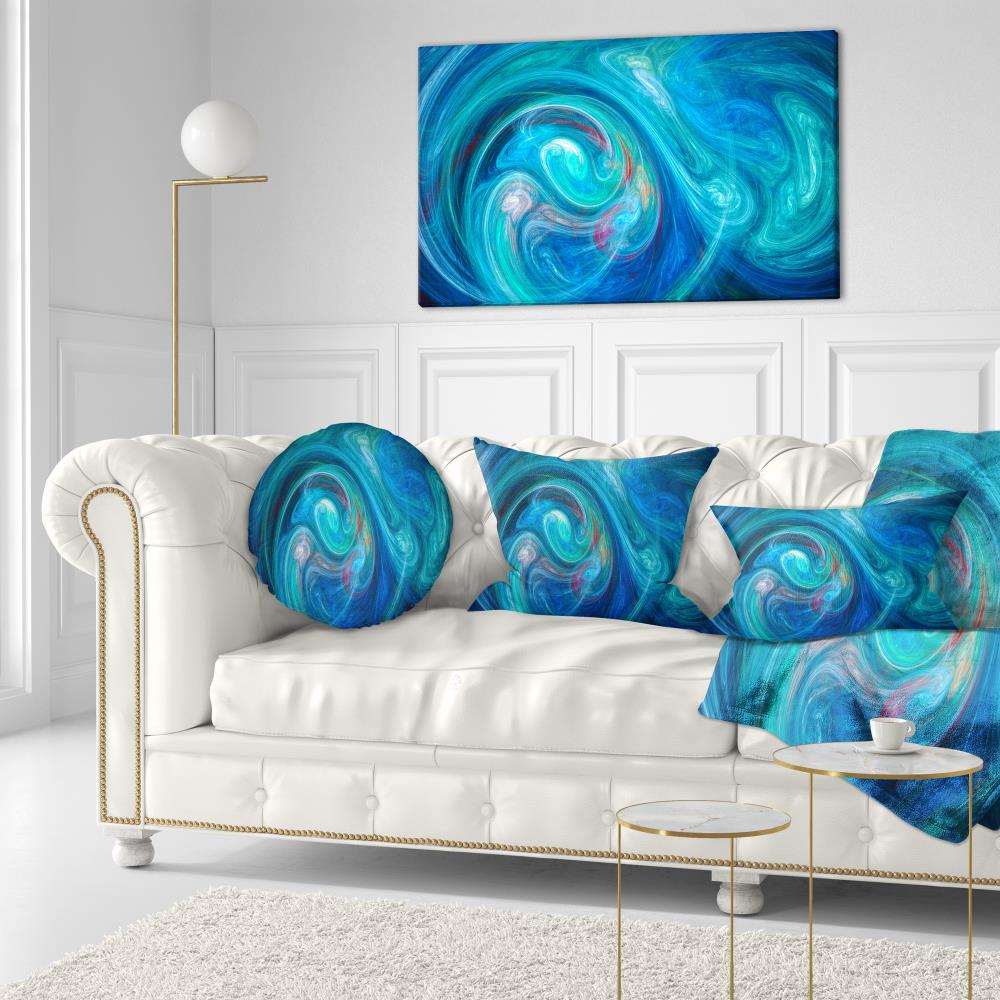 Designart CU15918-12-20 12-in x 20-in Blue Indoor Decorative Pillow