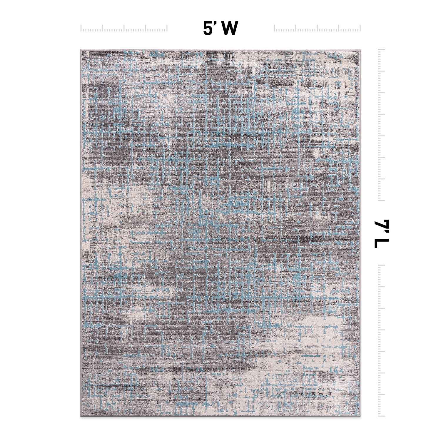 World Rug Gallery 394BLUE5X7 rugs - View #3