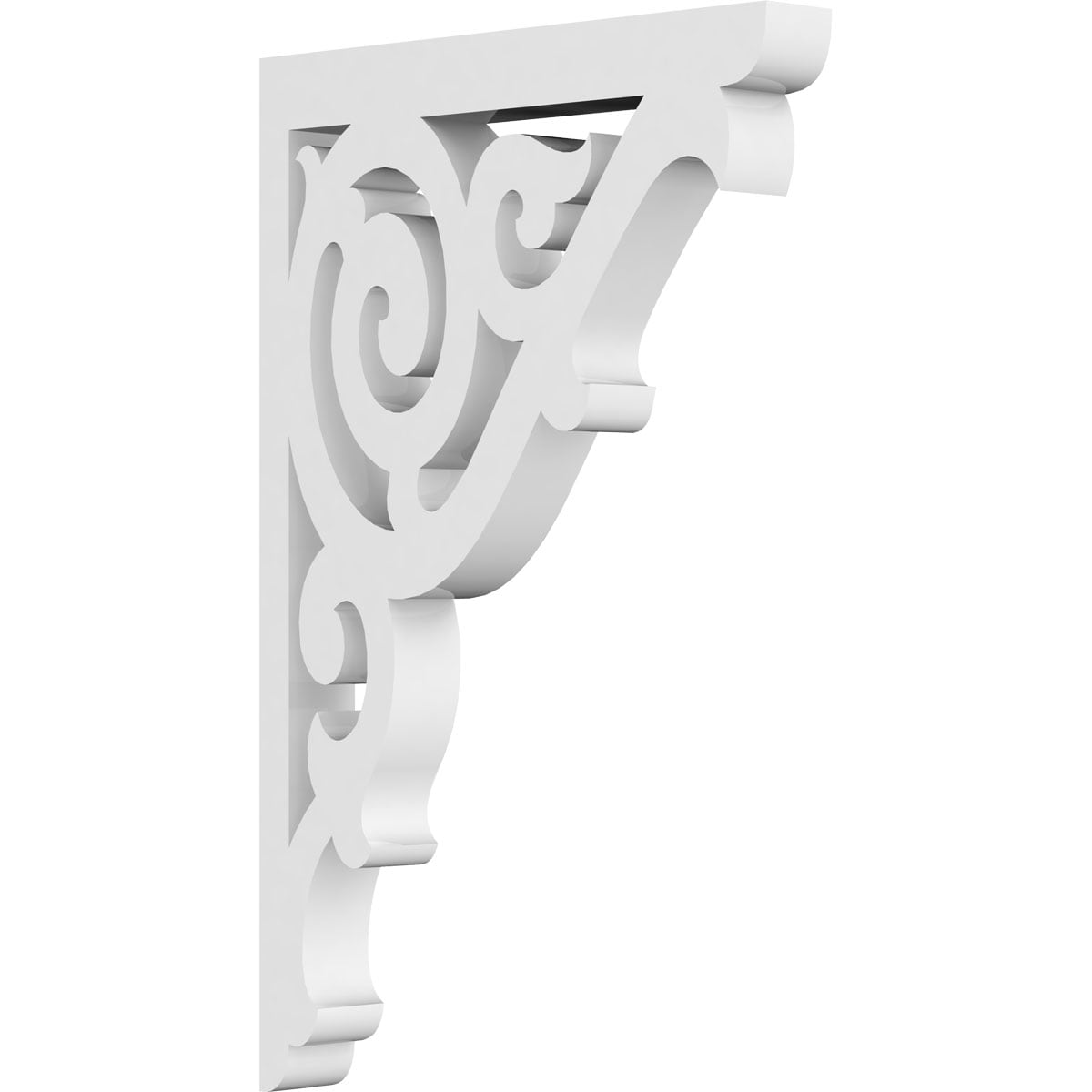 Ekena Millwork BKTP01X04X07AT Athens 5/8-in x 4-1/2-in x 7-in Off-white PVC Standard bracket