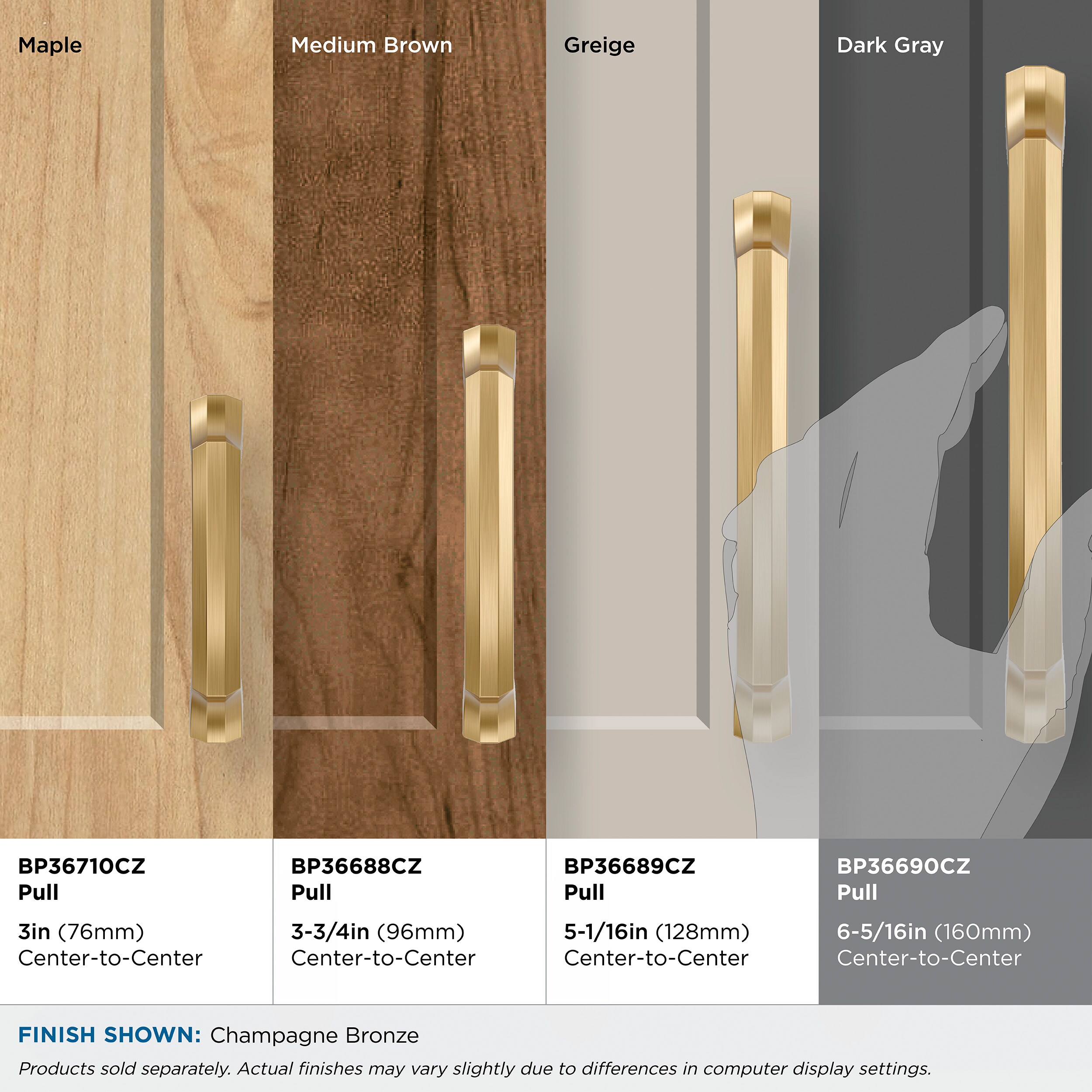 Amerock BP36690CZ Cabinet-Pulls - View #8