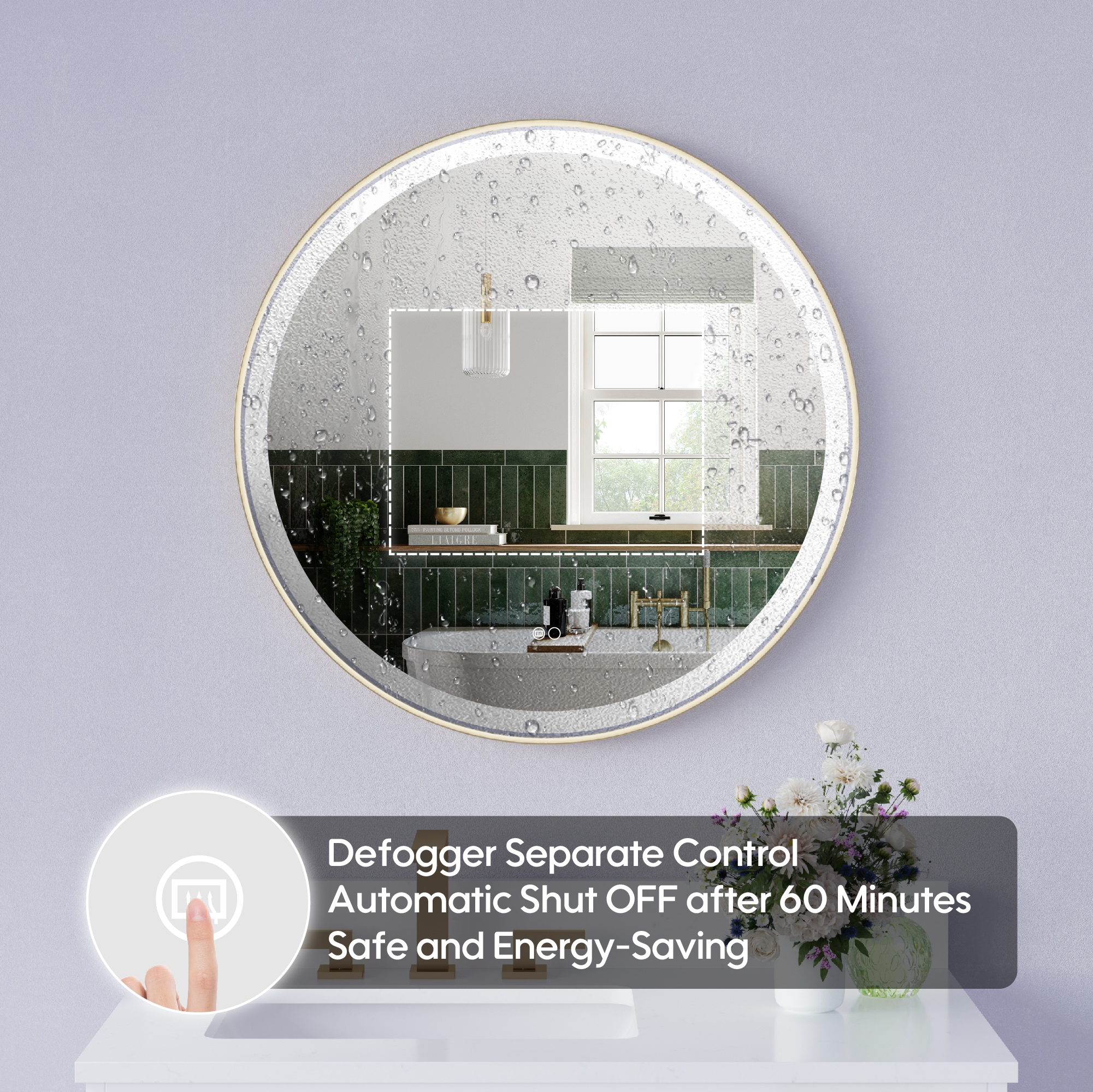 Forclover ALF-9W28RBG Framed-Bath-Mirrors - View #4