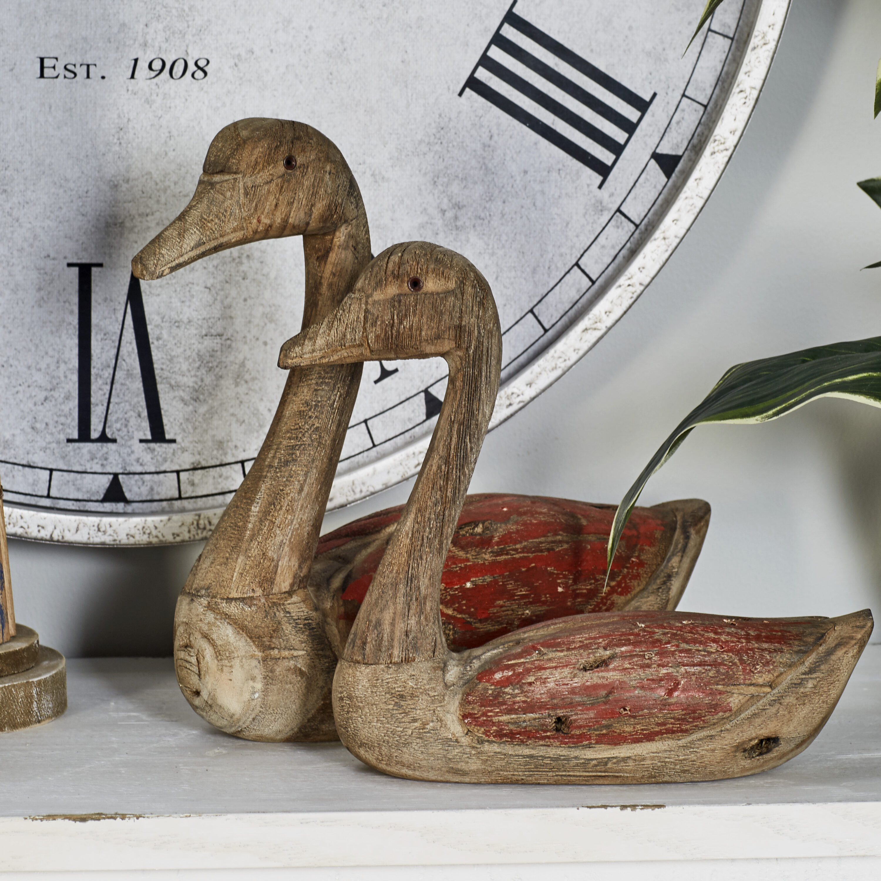 Grayson Lane 38782 2 -Pack Brown Wood Coastal Sculpture