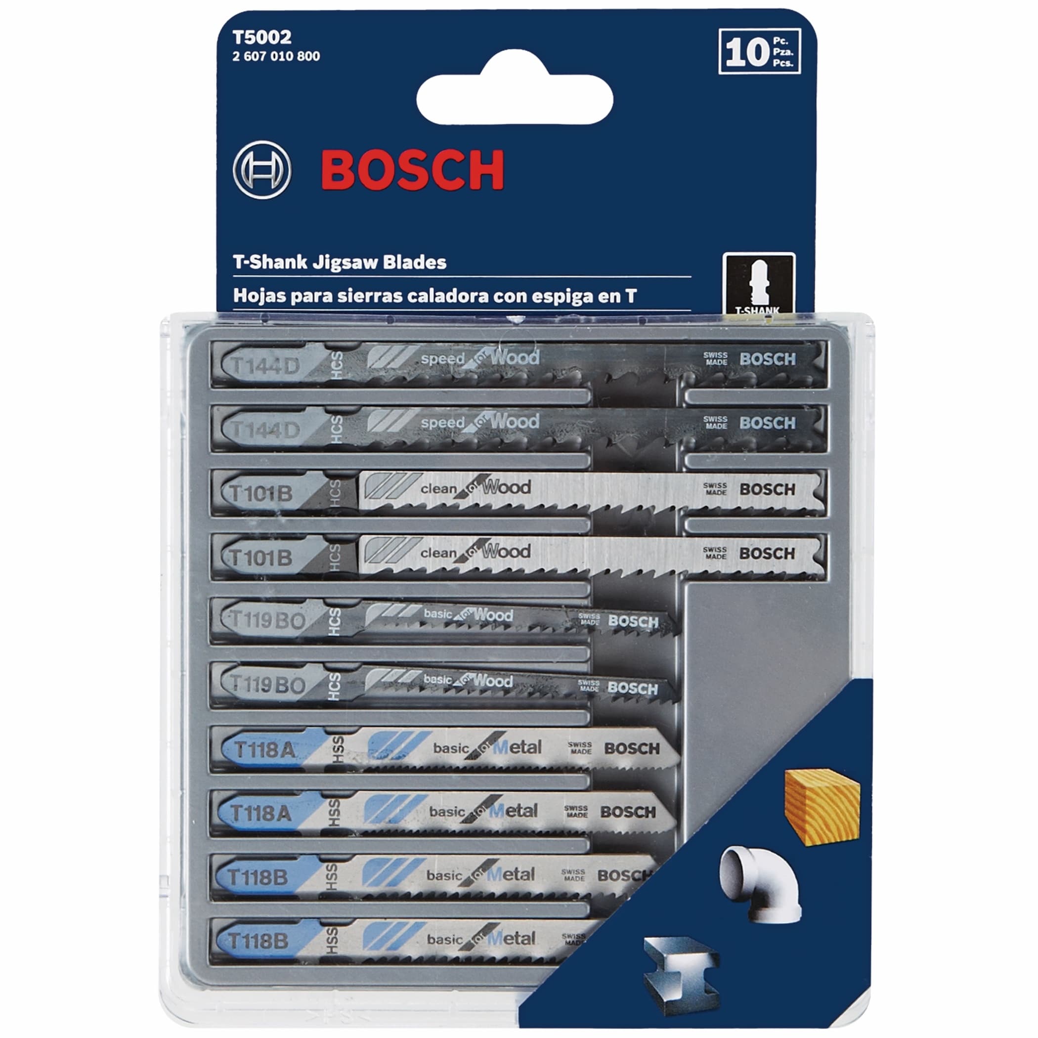 koppel comfort neem medicijnen Bosch T-shank High-carbon Steel Blade Set (10-Pack) in the Jigsaw Blades  department at Lowes.com