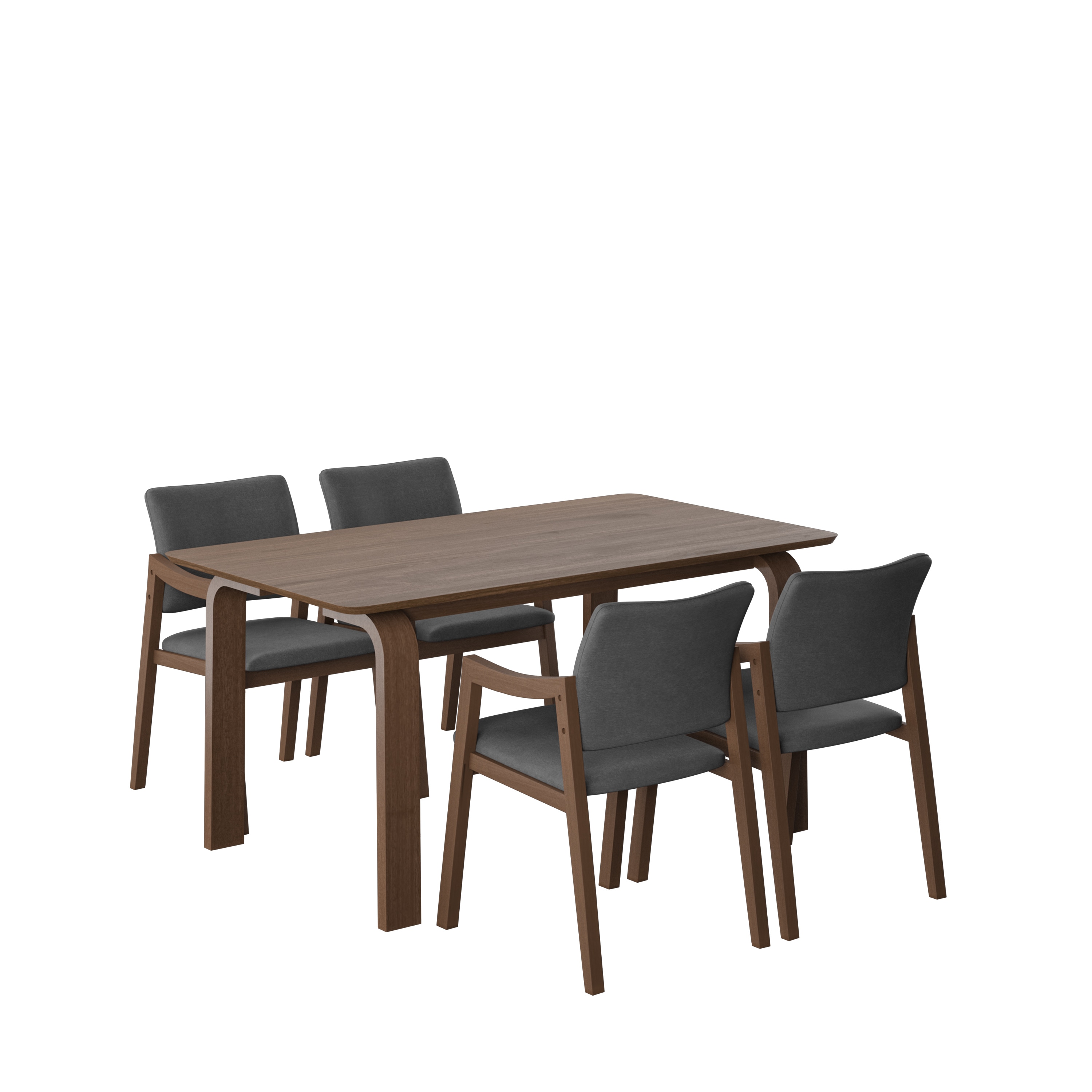 Amazonia LWSXGIN4LESIRWL Modern Woven Walnut Living Room Set