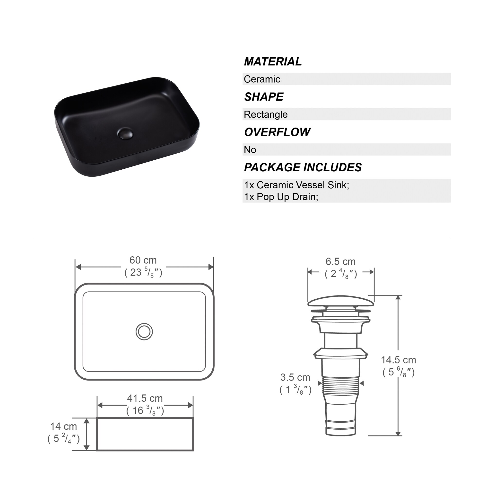 CASAINC MH-BS058-162 Bath-Sink - View #8
