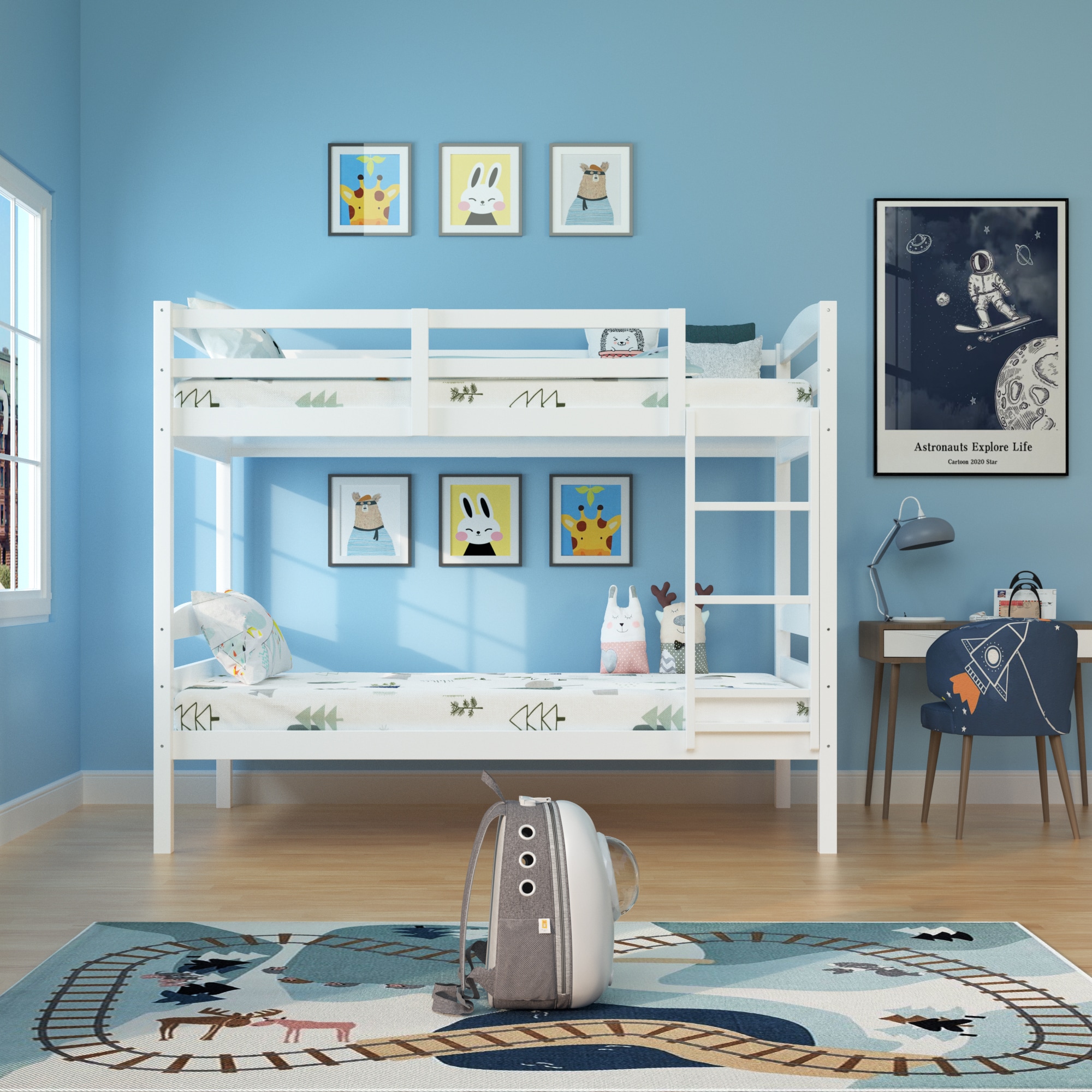 IHOMEadore MDFM-BK110WH-T Bunk-Beds - View #7