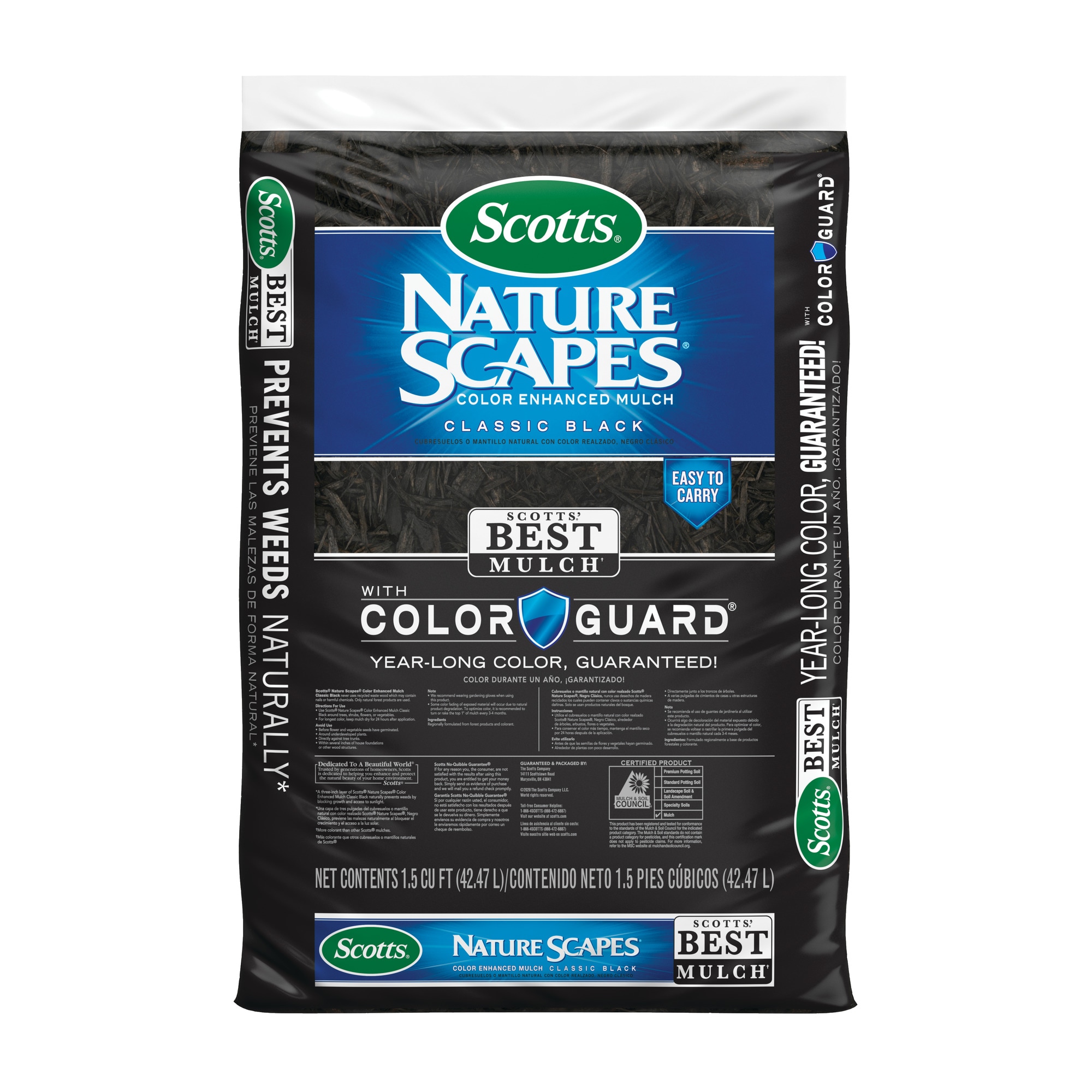 Scotts Nature Scapes Color Enhanced 1.5-cu ft Classic Black Blend Mulch in  the Bagged Mulch department at