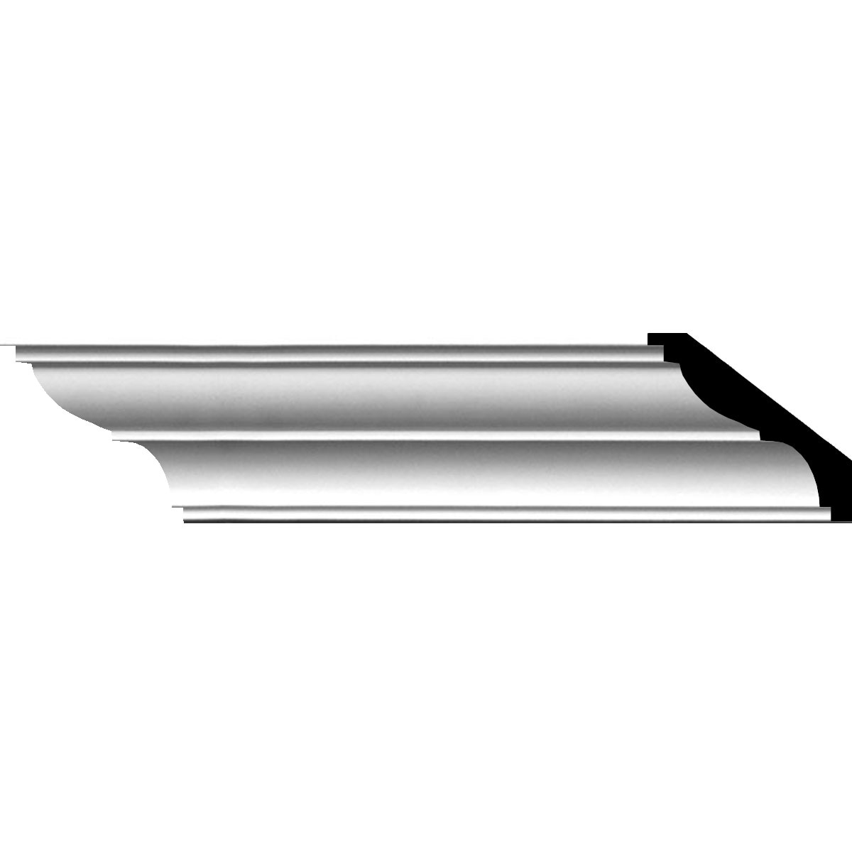 Ekena Millwork MLD03X03X04TR-CASE-8 Traditional Smooth 3-3/8-in x 7-ft 10-1/2-in Primed Urethane MLD03X03X04TR-CASE-8 Crown Moulding 8 -Pack