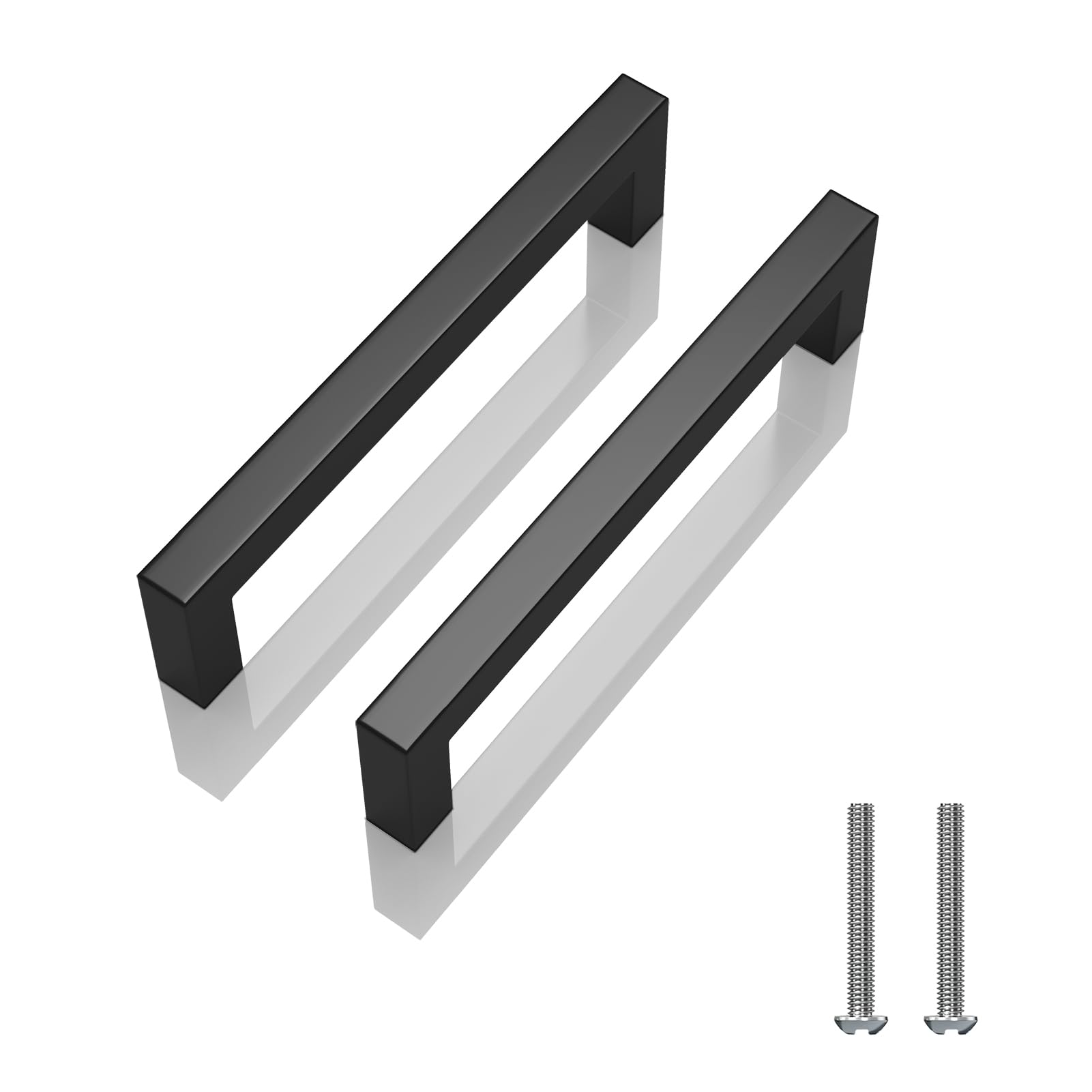 YGCTFX 5 inch Hole Center 20 Pack Matte Black Stainless Steel Cabinet Pulls Multipack Durable Hardware for Furniture