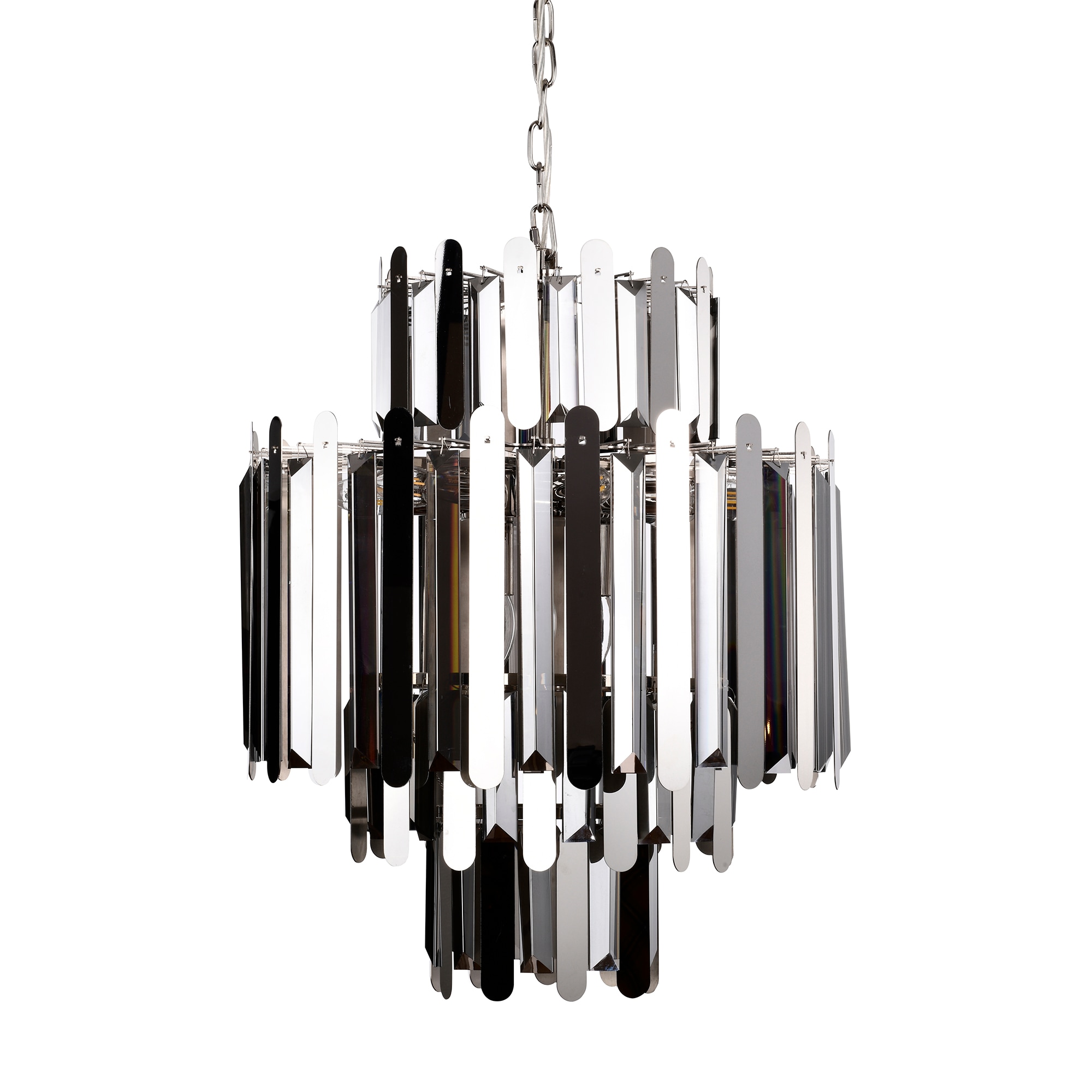 Edvivi EPG8321PN 9 -Light Polished Nickel Modern/contemporary Crystal For Use in Bedrooms, Dining Rooms, Foyers, Kitchens, Living Rooms Chandelier