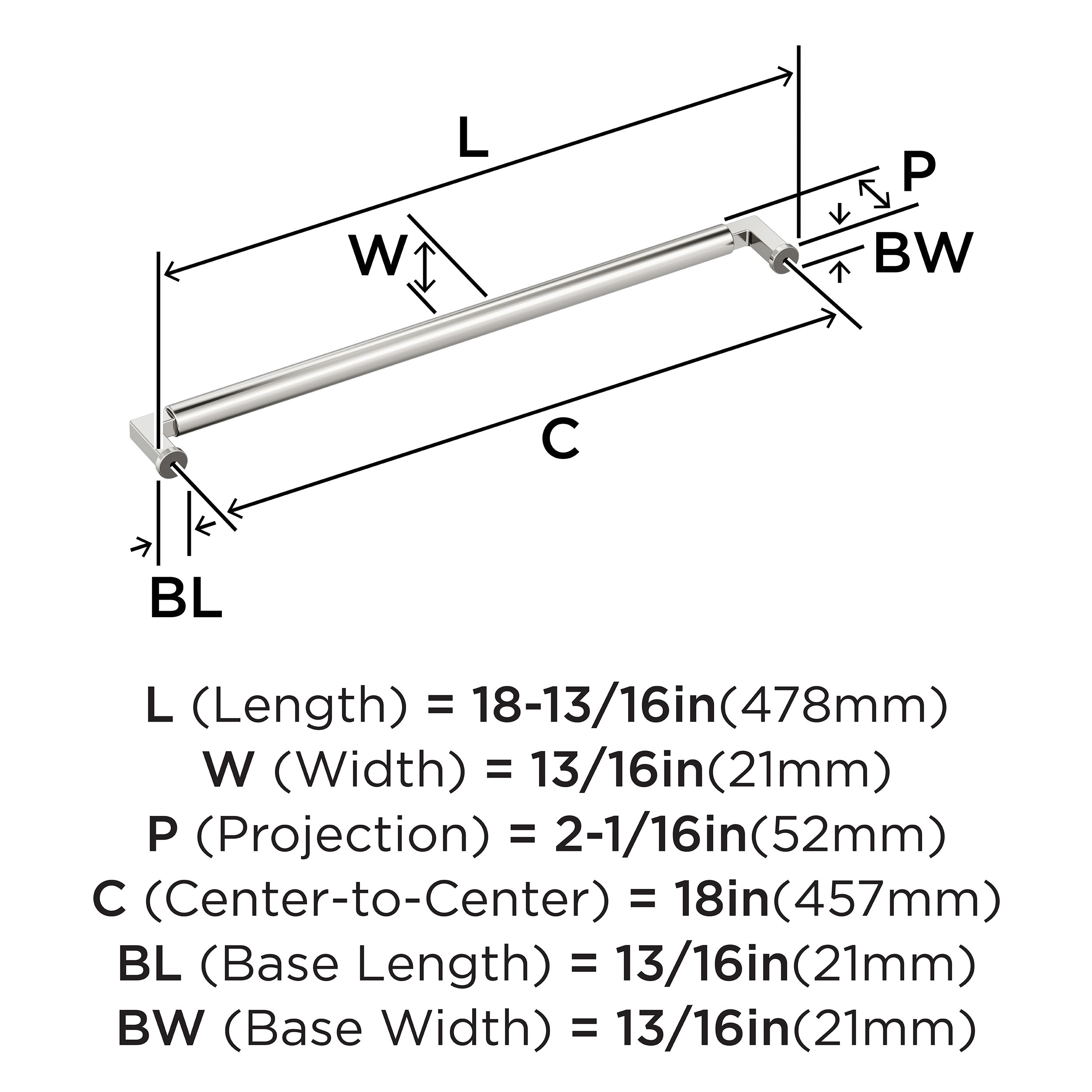 Amerock BP37491PN Cabinet-Pulls - View #4