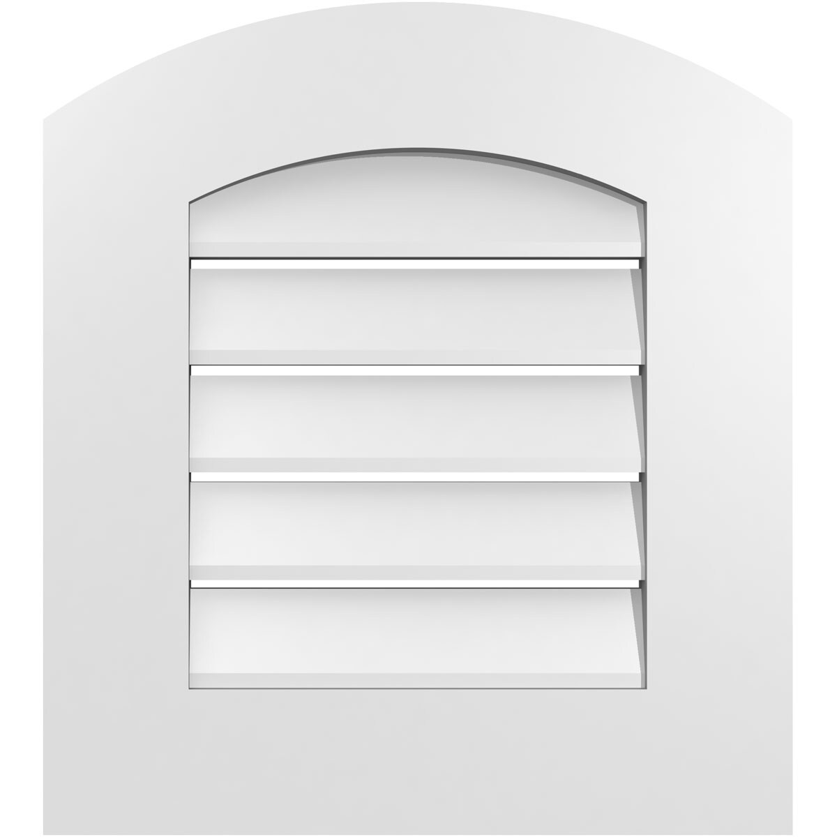 Ekena Millwork GVPAR18X2001SF 18-Inches x 20-Inches Off-white Round top PVC Gable Louver Vent