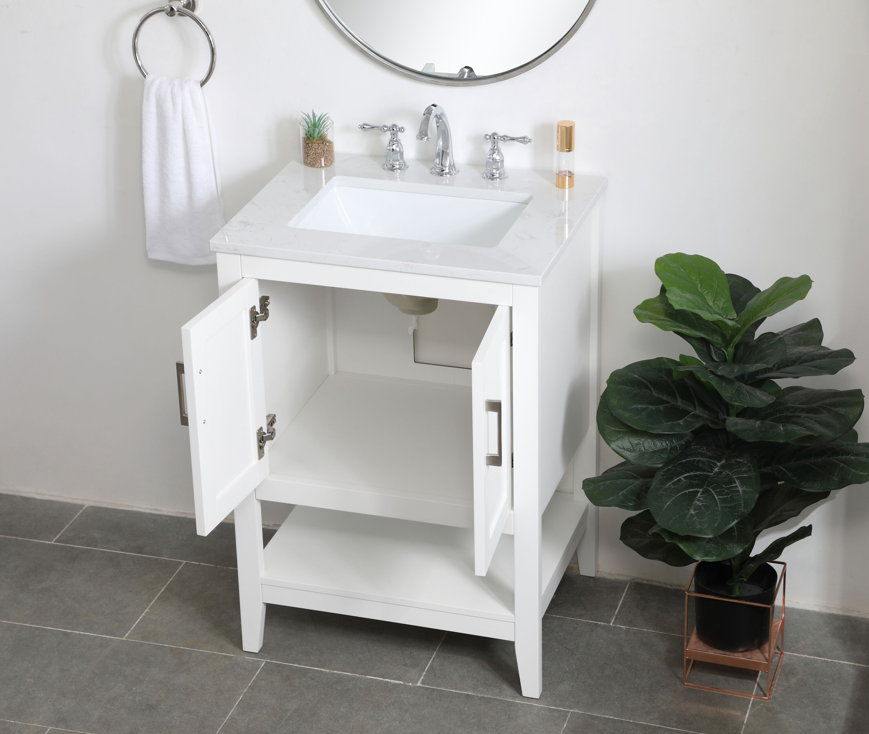 Elegant Decor HF48072WH Bath-Vanity-Combo - View #4