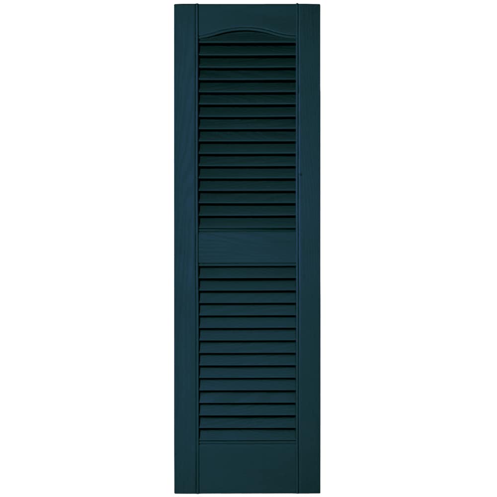 Vantage V1711239166 12.125-in W x 38.875-in H Indigo Blue Louvered Exterior Shutters ( 1 -Pack )