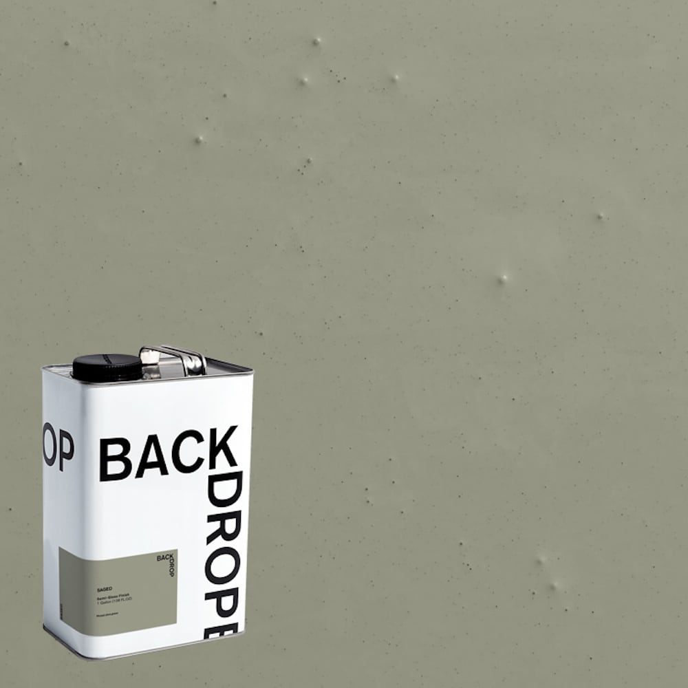 BACKDROP BD255302002 Semi-gloss SAGED Muted olive green Enamel ( Half-gallon )