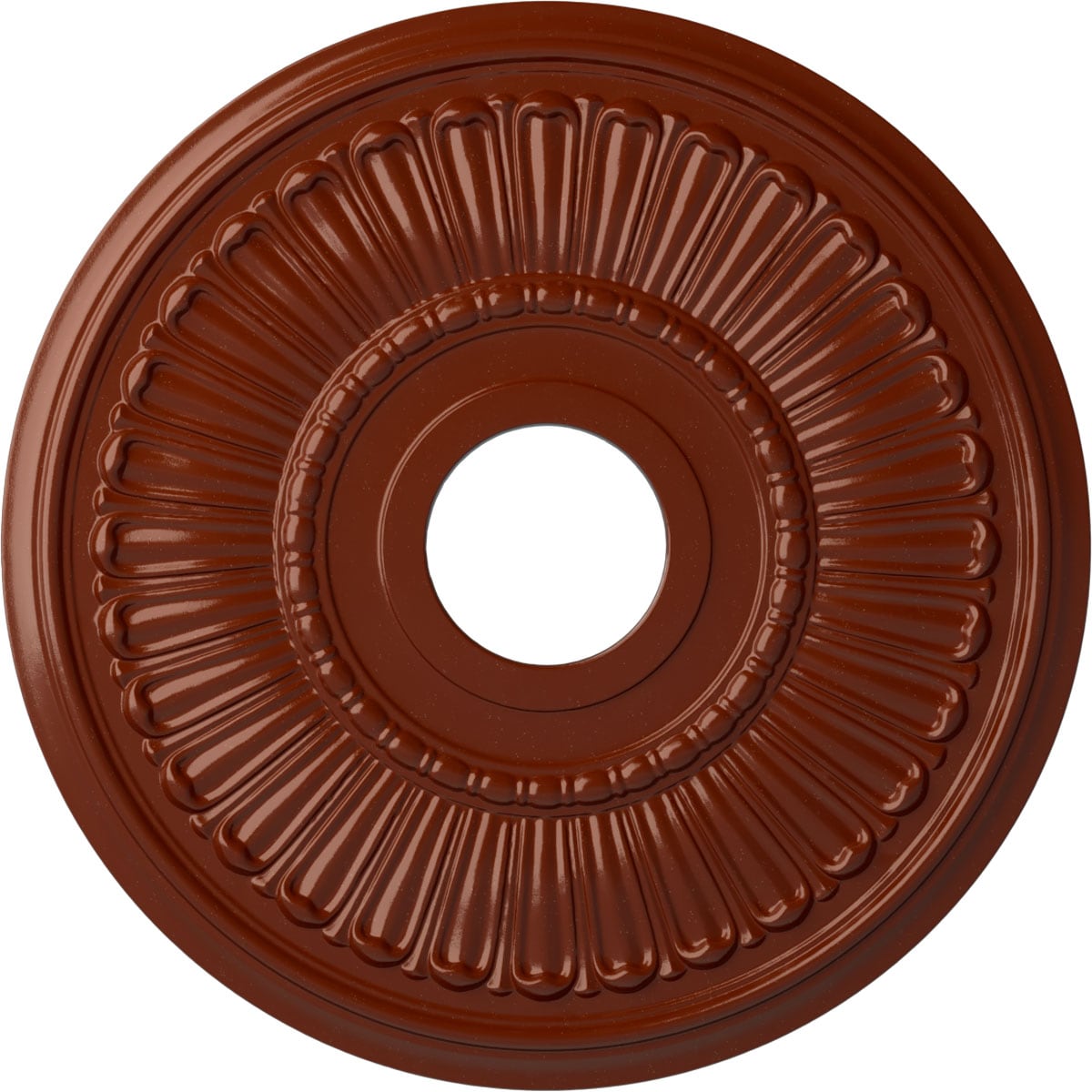 Ekena Millwork CM16MLFIF Melonie 16-in W x 16-in L Painted Firebrick Polyurethane Whole Ceiling Medallion