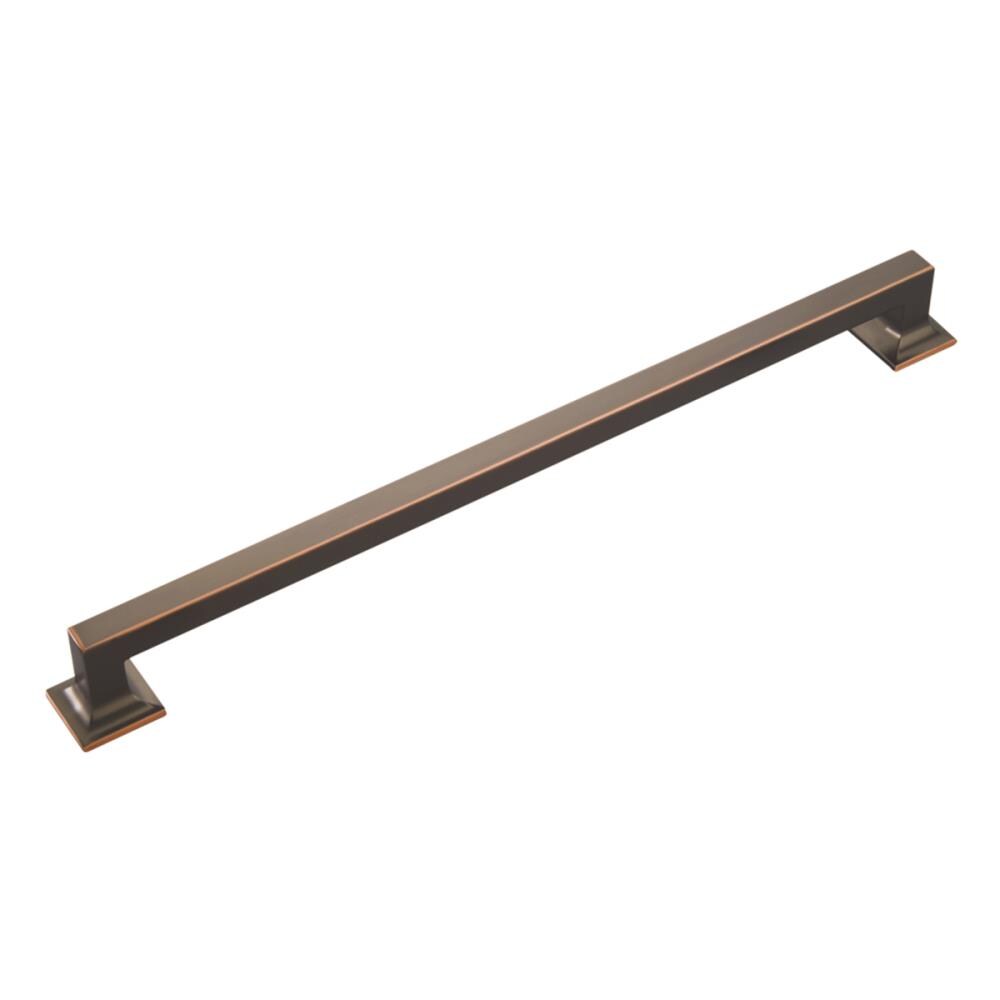 Hickory Hardware P2279-OBH1P Studio 18-in Center to Center Oil-Rubbed Bronze Highlighted Rectangular Handle Drawer Pulls