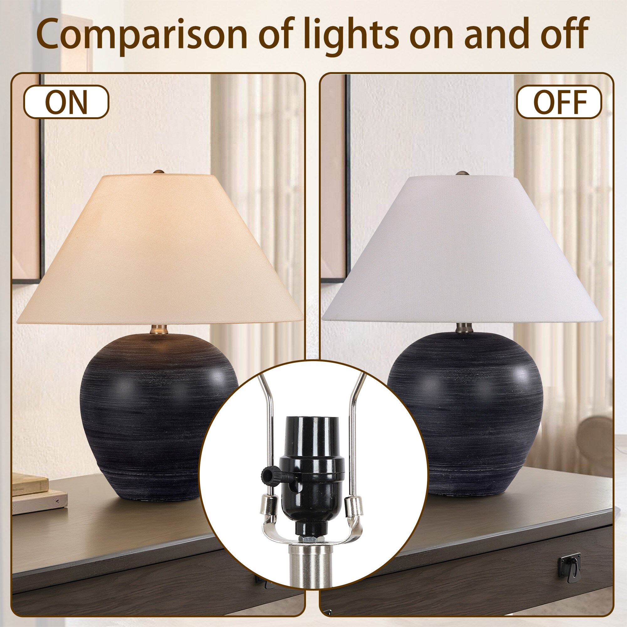 Dreamsidea LS-2001BW-STRIPE-S Table-Lamps - View #7