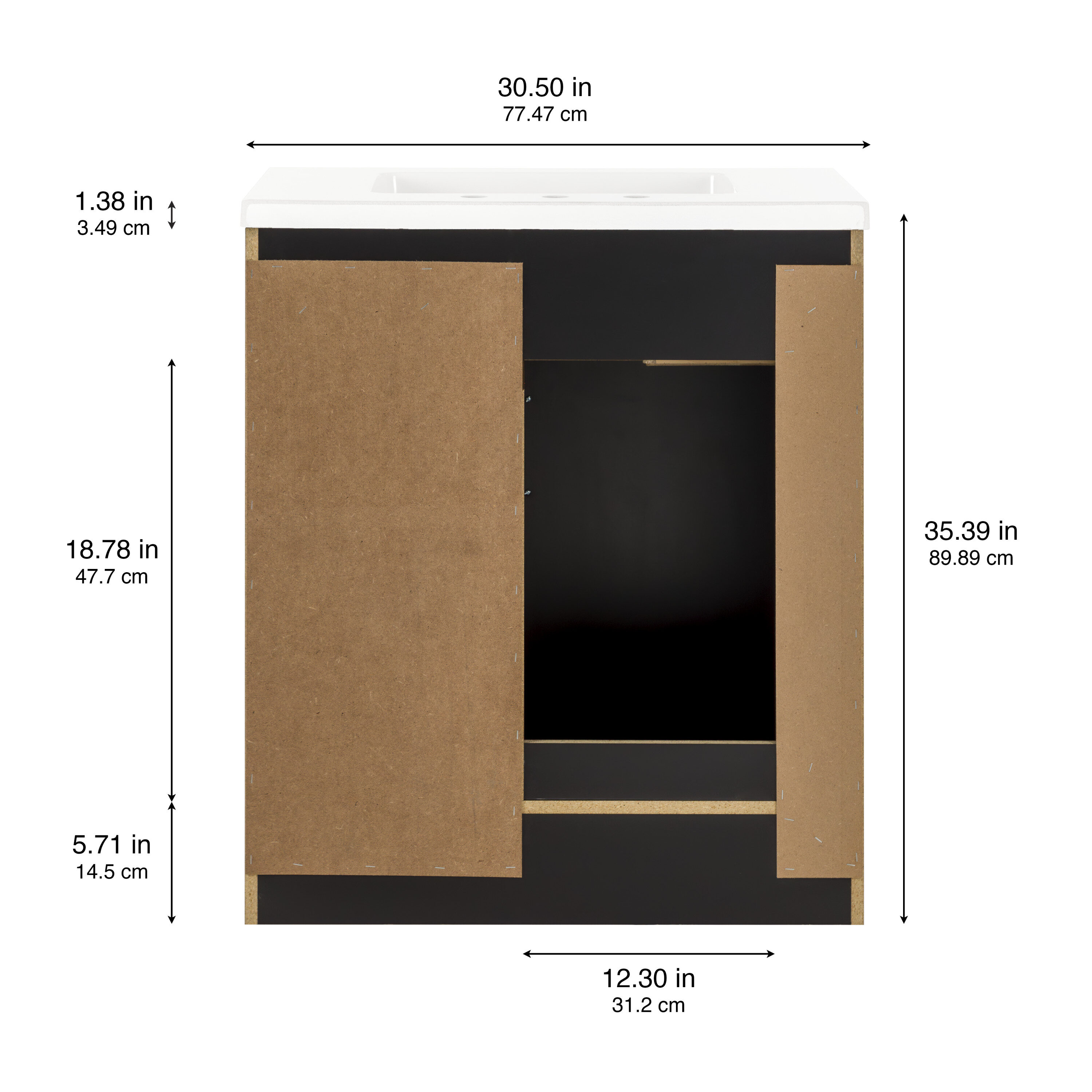 Style Selections W054930P2-MB Bath-Vanity-Combo - View #5