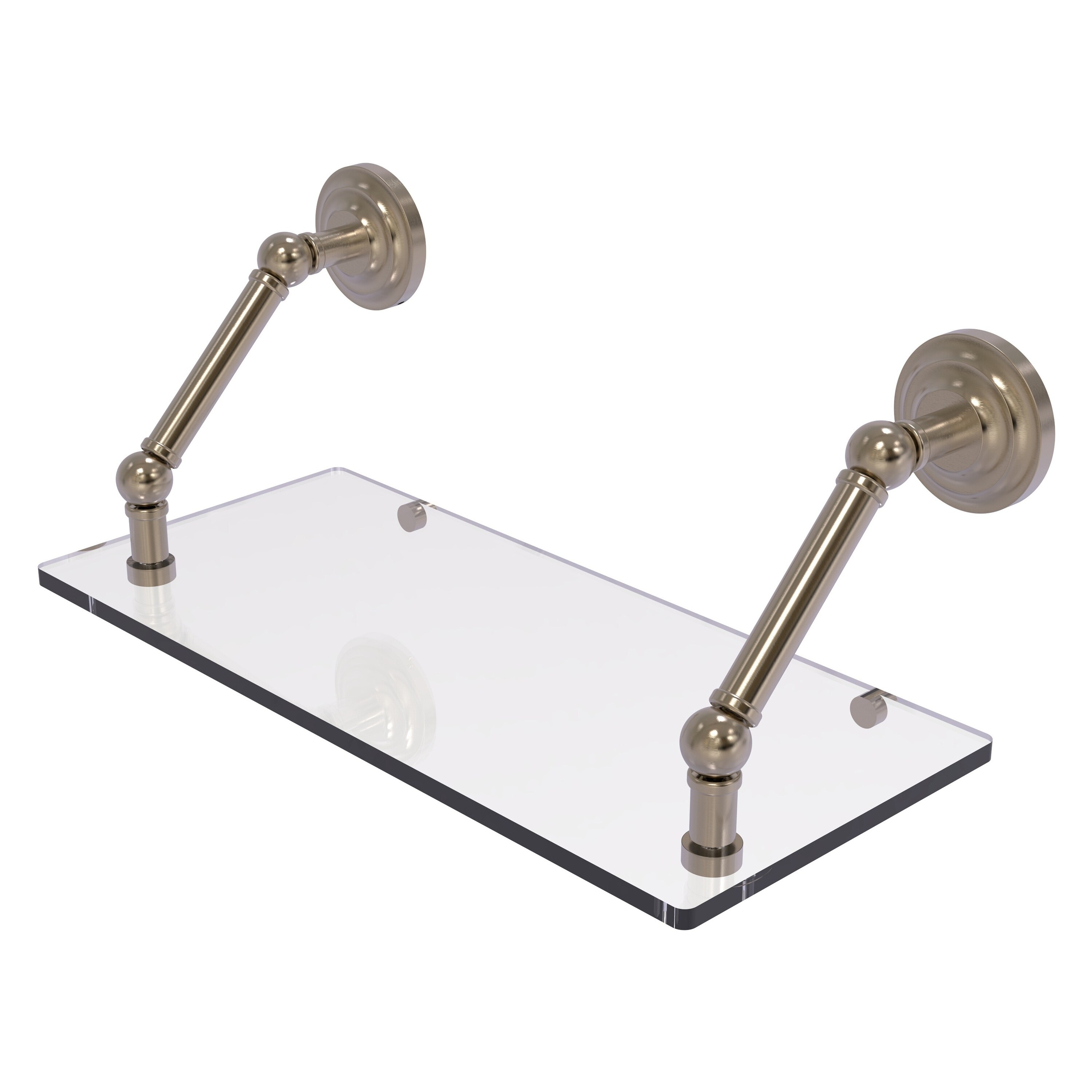 Allied Brass PQN-1-18-PEW Prestige Que New Antique Pewter Wall mount Bathroom Shelf ( 18-in x 8-in x 8-in )