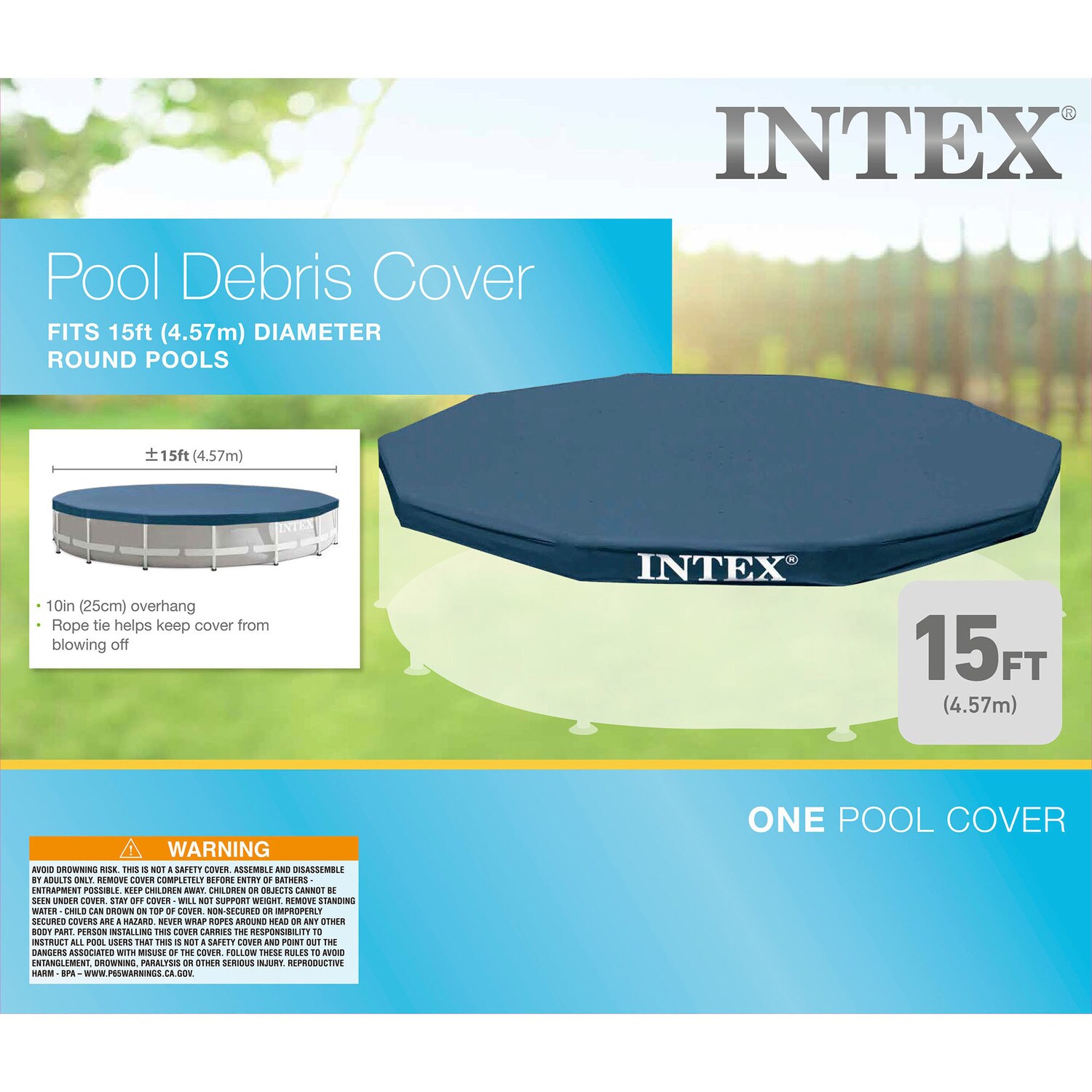 Intex 15-ft x 15-ft x 42-in Metal Frame Round Above-Ground Pool