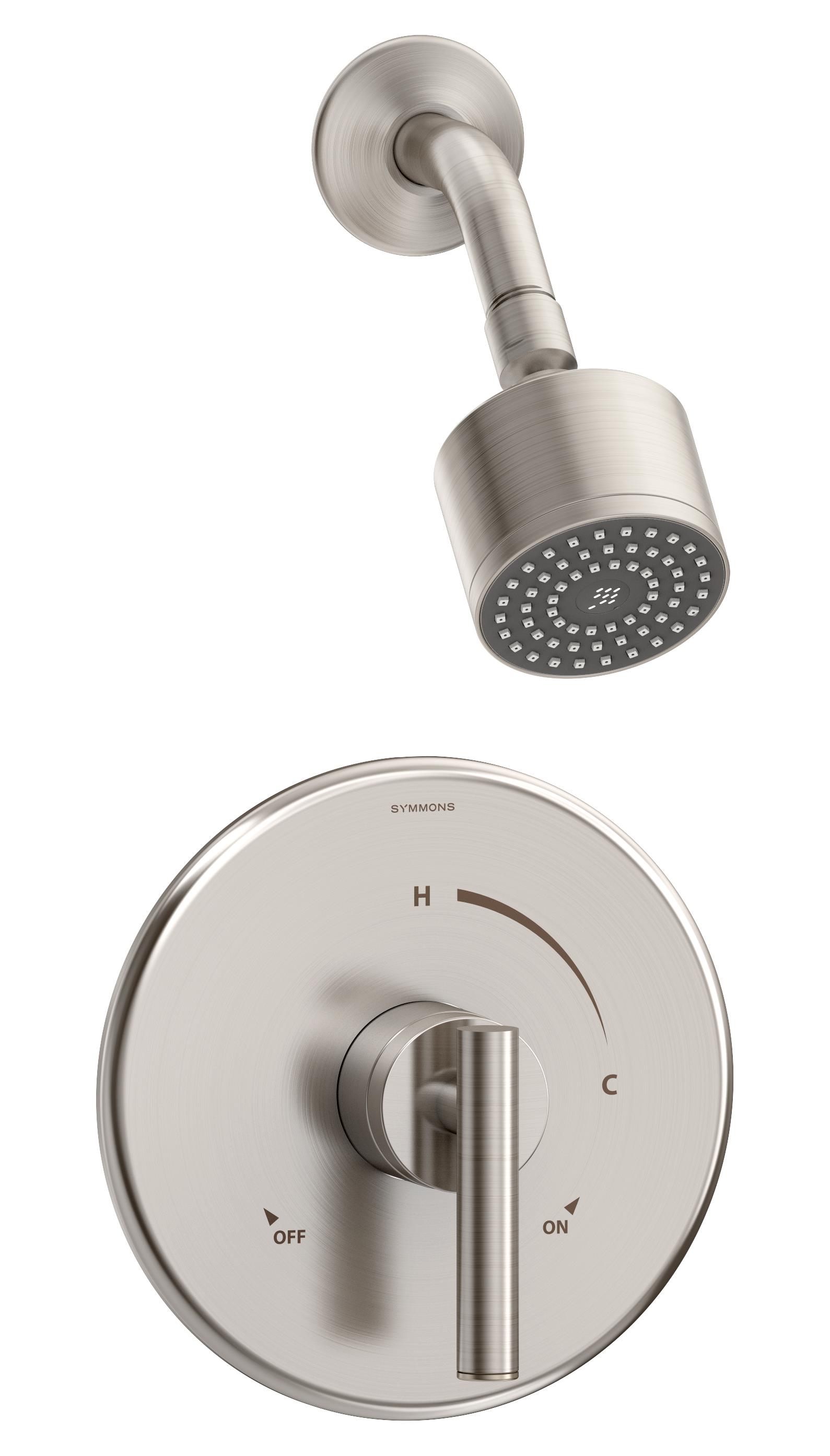 Symmons 3501CYLBSTN1.5TRM Dia Satin Nickel 1-handle Single function 3-in Round Shower Faucet