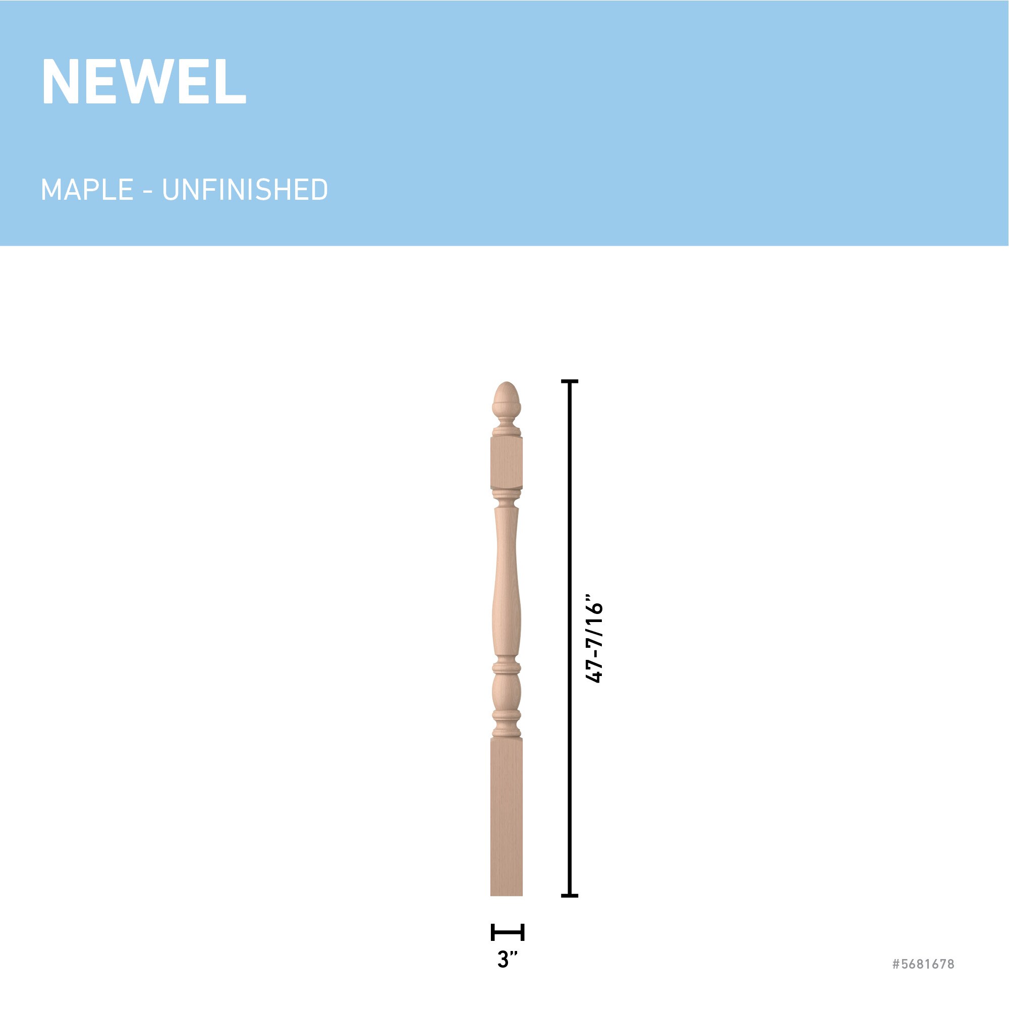 L.J. Smith Stair Systems LJP-3240-M Interior-Stairpart-Newel-Posts - View #3