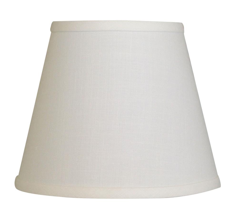 Cloth & Wire 6.5-in x 8-in White Linen Empire Lamp Shade at Lowes.com