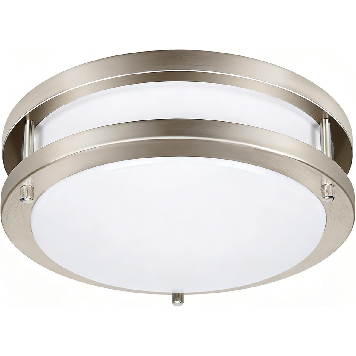 HEKCUIX  5000K Daylight White 36W Dimmable LED Flush Mount Ceiling Light for Bedroom Kitchen Bathroom 4000 Lumens Super Bright Round Brush Nickel