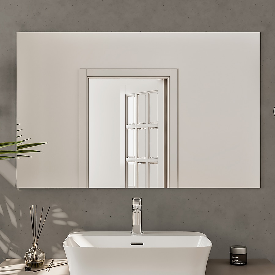 Sleek 30 in. W x 60 in. H Frameless Wall Mounted Vanity Bathroom Mirror in Glass Sleek 30 in. W x 60 in. H Frameless Wall Mounted Vanity Bathroom Mirror in Glass