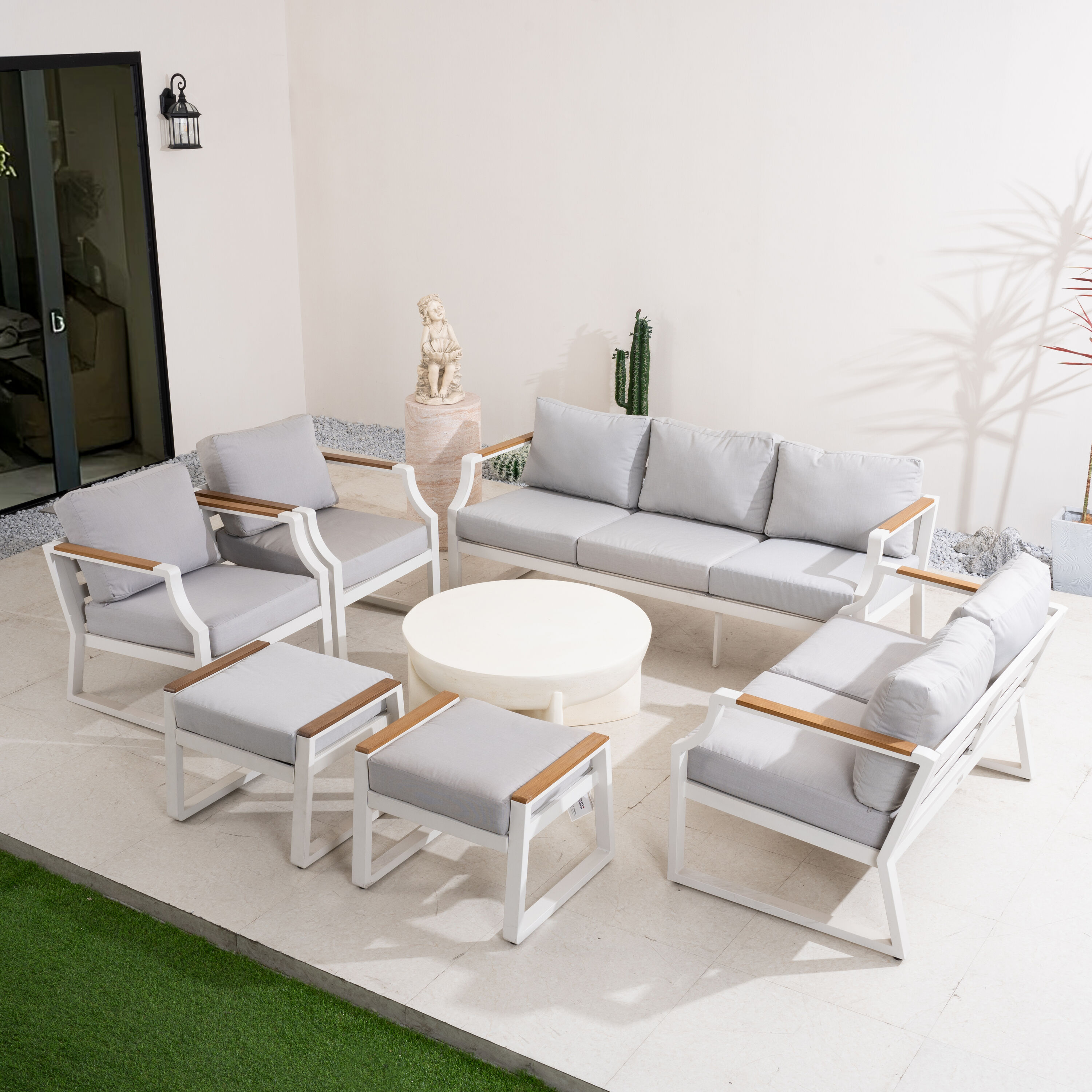 Direct Wicker DWS-2101W&152TABE Patio-Conversation-Sets - View #2